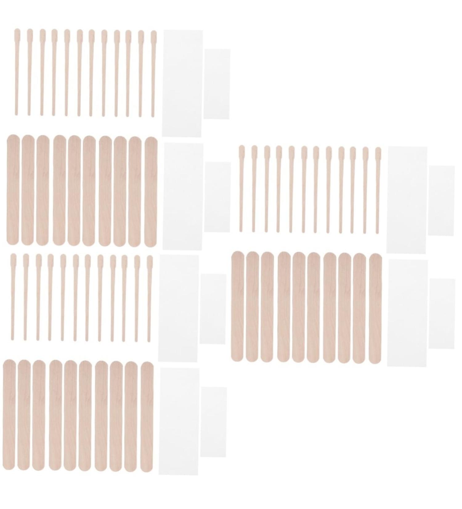 Beaupretty 1200pcs Disposable Beauty Bar Spatula Stencil - Natural Birch Medium Assorted Colors (3pcs 15x1.6cm) - Ideal for Professional and Home Use - Buy Online on GoSupps.com