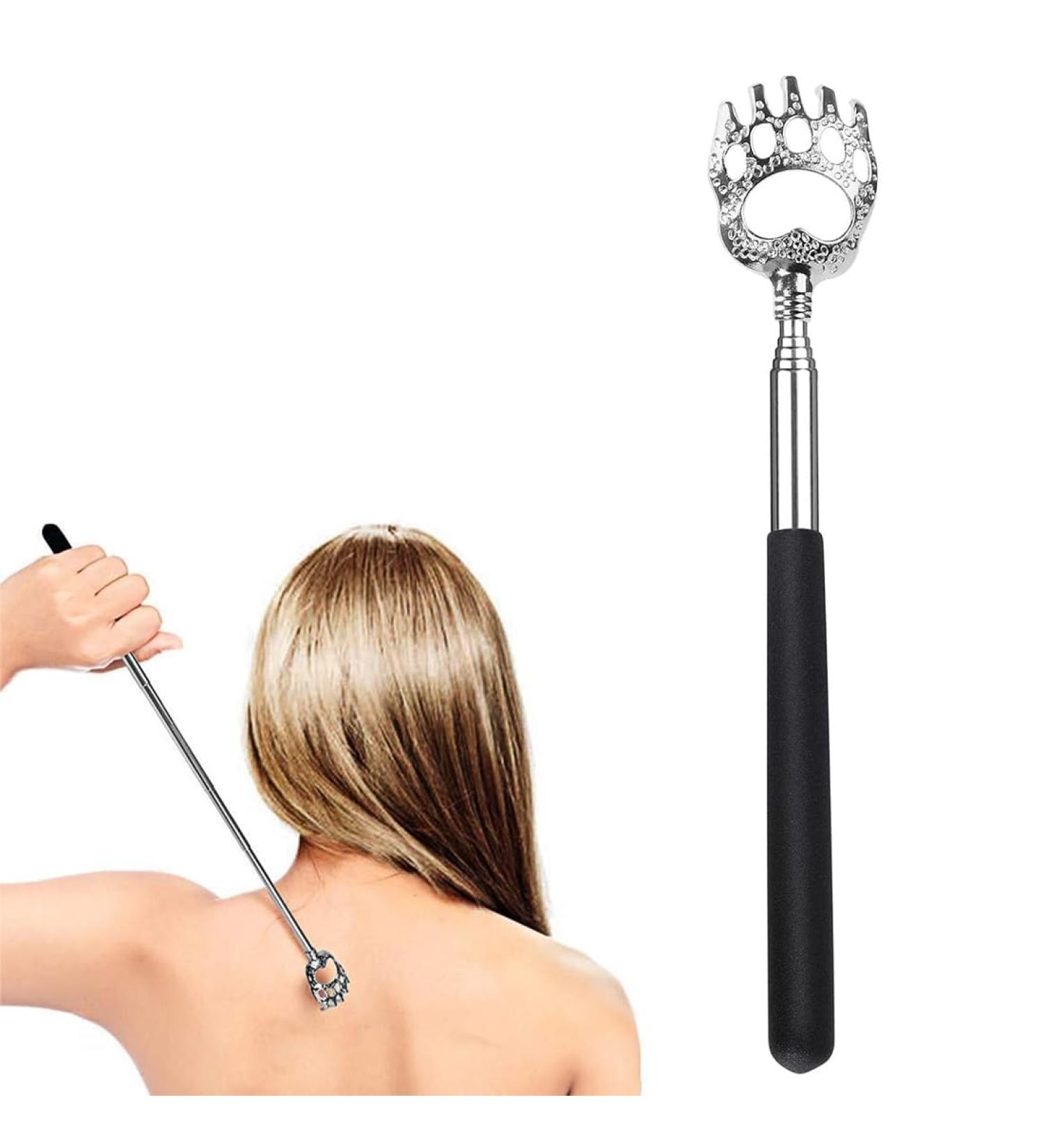 VZUHSW Stainless Steel Telescopic Back Scratcher - 3-in-1 Back Crawler & Massager for Itching Relief - Perfect for Head & Back Massage - 1 Piece - Buy Online on GoSupps.com