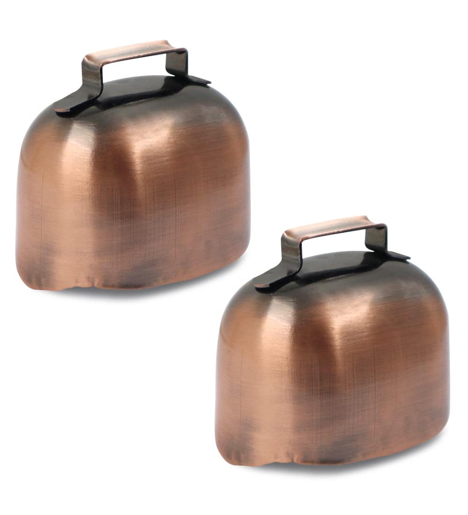 2PCS Retro Style Grazing Metal Bells | Large Anti-Lost Cattle Farm Animal Bronze Bell | Iron Cow Bell for Pets | 64.25cm - Buy Online on GoSupps.com