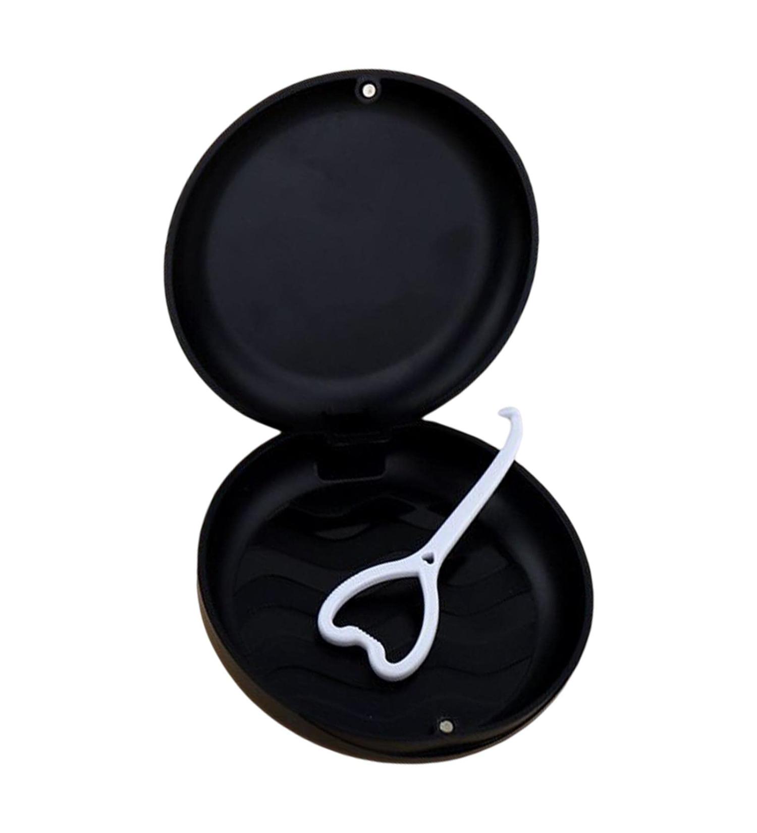 Perfk Retainer Case - Practical Tablet Organizer & Denture Storage Box for Office | Mouth Protection | Black - Buy Online on GoSupps.com