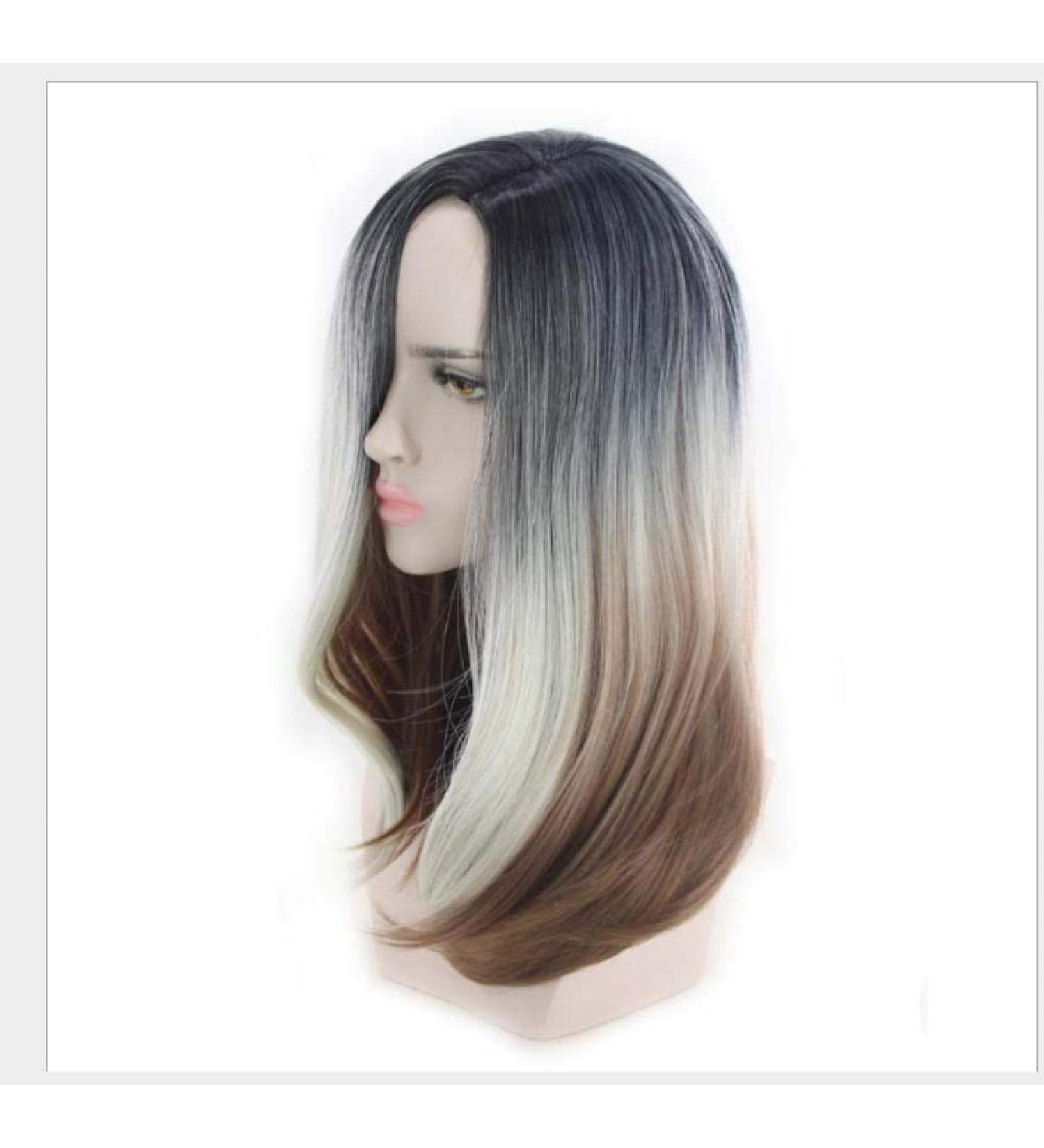 BGHJUE Halloween Wig - Long White Synthetic Hair Heat Resistant Fiber Multiple Colors - Perfect for Daily Wear & Cosplay - Buy Online on GoSupps.com