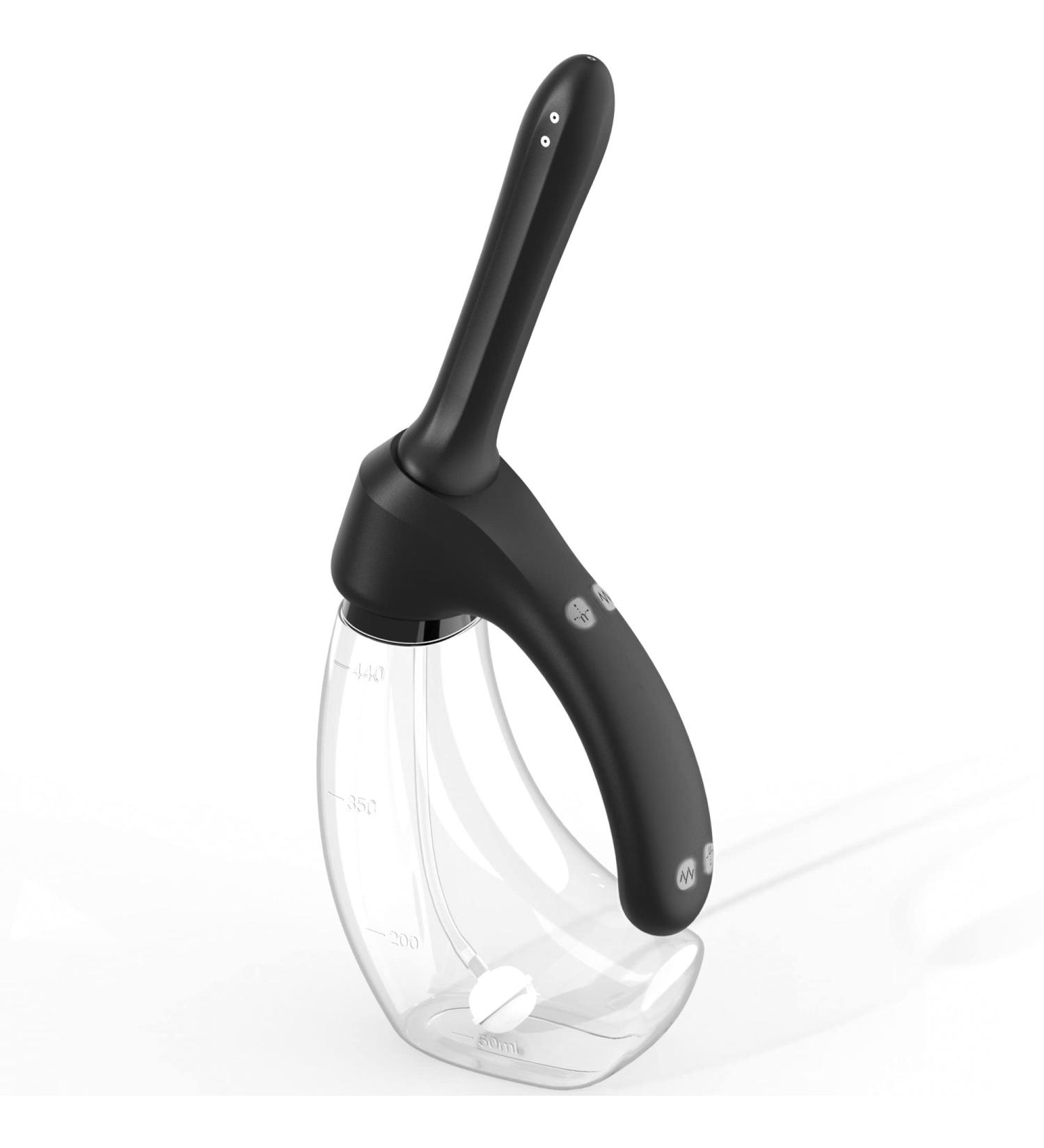 SENSIVO Electric Enema Bulb with 5 Nozzles | 3 Spray Speeds | Adjustable Colon Cleansing Kit | Silicone Douche for Men and Women - Black - Buy Online on GoSupps.com