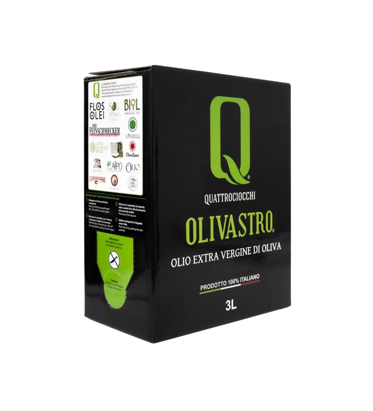 Frantoio Quattrociocchi Extra Virgin Olive Oil "Olivastro" 100% Itrana Quattrociocchi Bag in Box 3lt