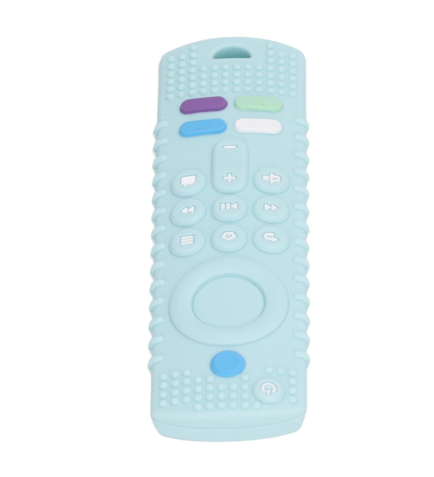 TV Remote Control Bite Ring Toy | Gum Massage & Coordination Aid for Babies | Light Blue Travel Essential - Buy Online on GoSupps.com