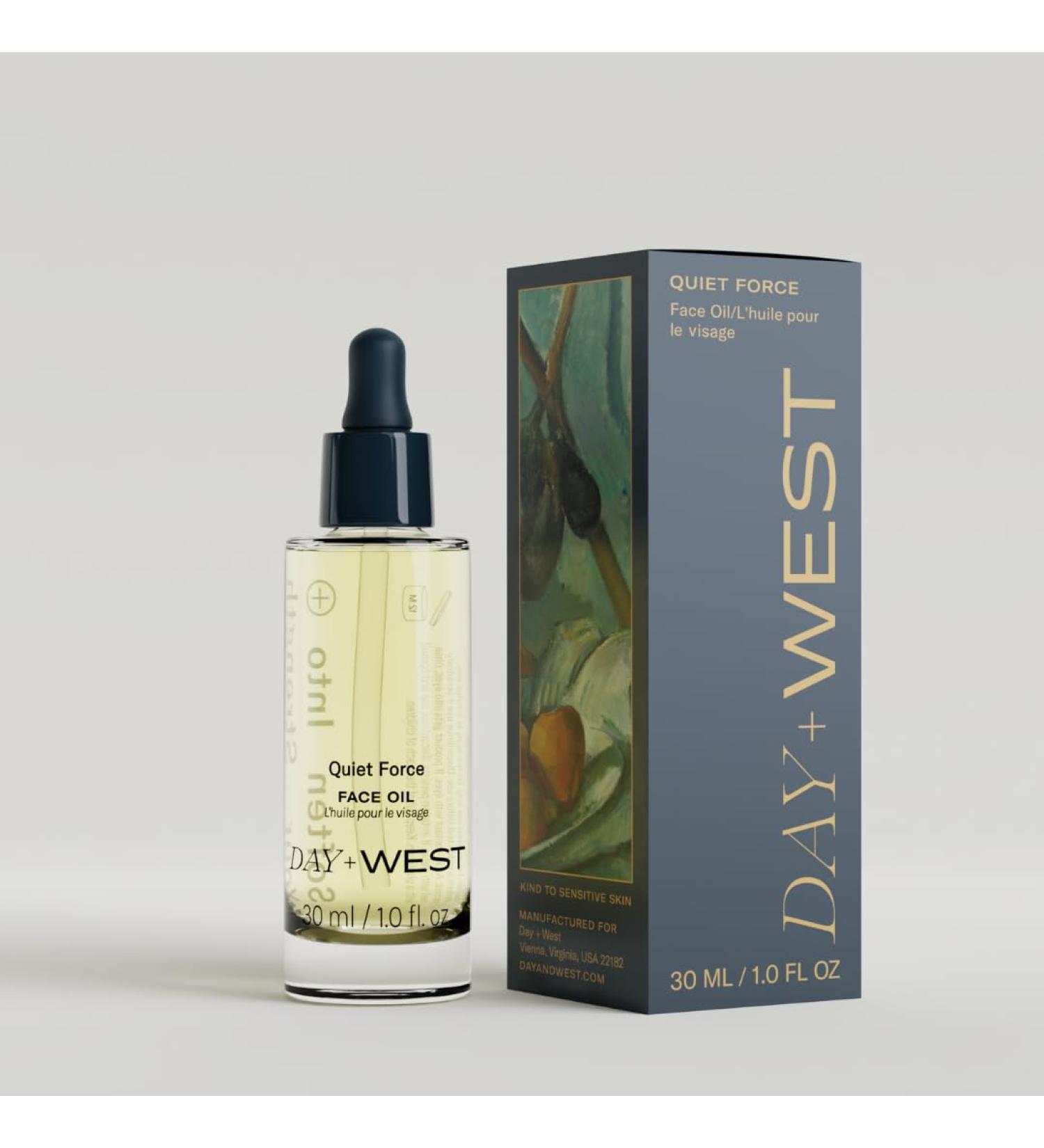 Day+West Quiet Force Face Oil | Hydrating Squalane & Jojoba Oil for Sensitive Skin | Nourishing Vitamin C & Bakuchiol | Shop Internationally - Buy Online on GoSupps.com