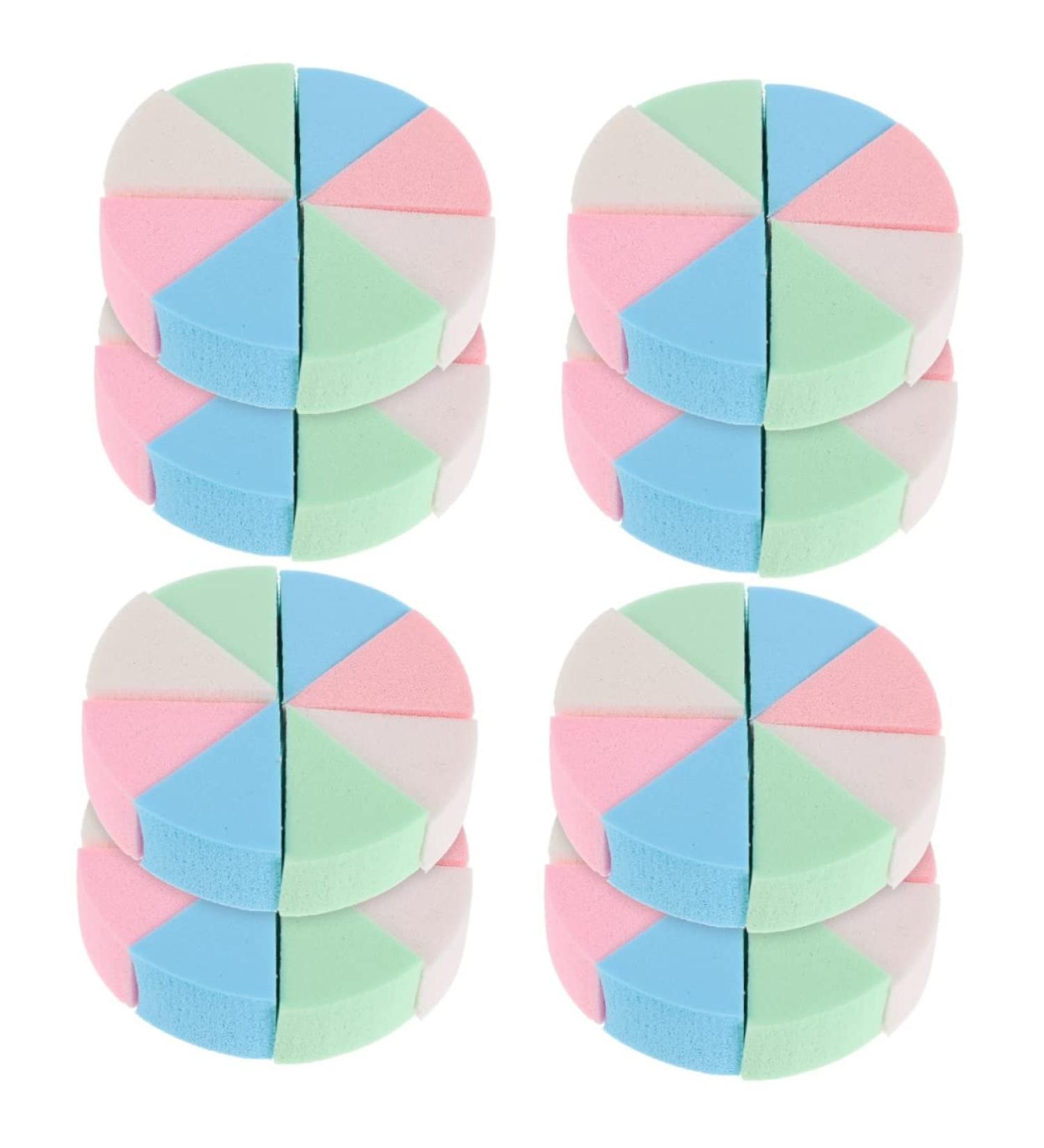Buy Minkissy 8 Sets Triangular Sponge Puff - Portable Facial Makeup Sponges | Triangle Cosmetic Wedge Puffs for Flawless Beauty - Buy Online on GoSupps.com