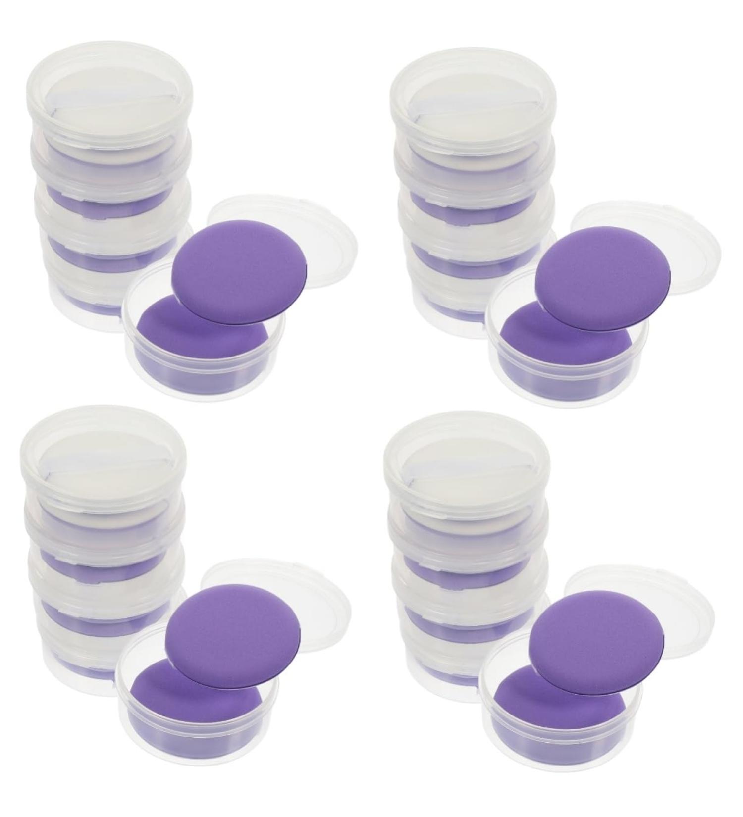 minkissy 20 Sets Puff Practical Powder Pads Women Makeup Supplies Cosmetic Makeup for Women Sponge Beauty Powder Purple Hydrophilic Non-latex Non Latex Miss - Buy Online on GoSupps.com