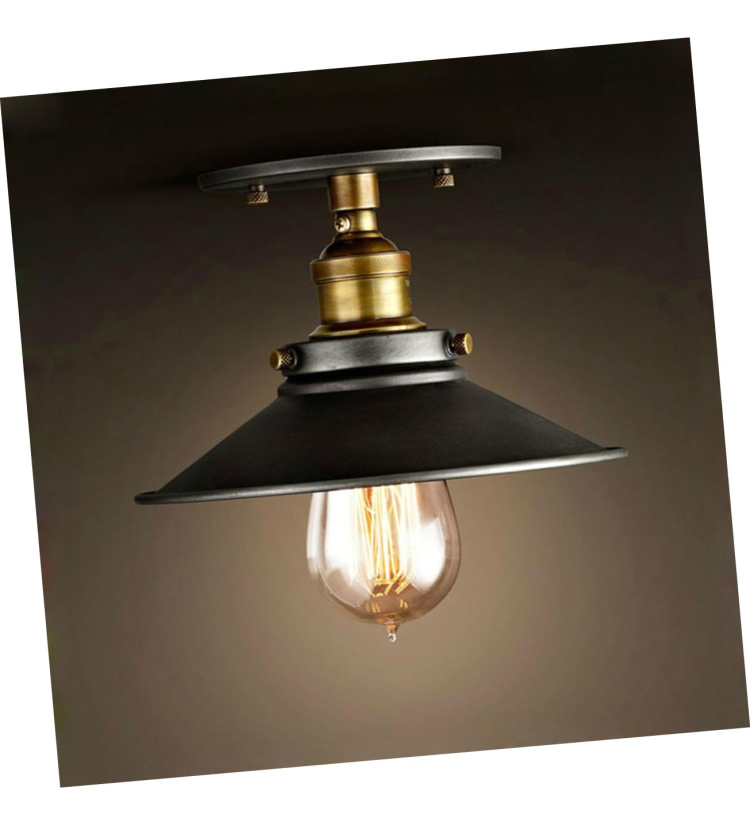 Housoutil Vintage Ceiling Light Balcony Light Retro Light Ceiling Lamp Single Head Metal Lamp - Buy Online on GoSupps.com