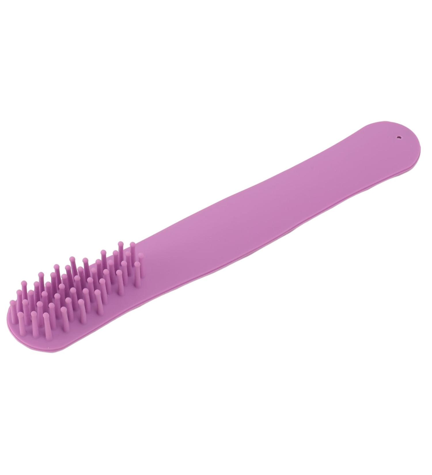 Silicone Slap Hair Comb Compact Detangling Silicone Slap Bracelet Comb Knot Versatile for Salon (Purple) - Buy Online on GoSupps.com