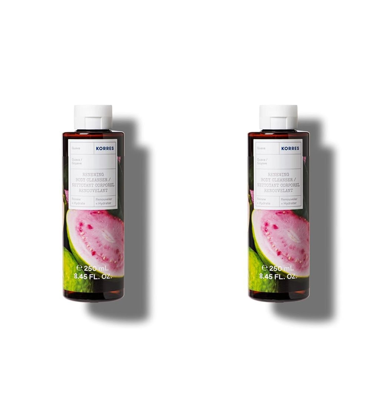 KORRES Guava Revitalising Shower Gel - Vegan Aloe Vera 250ml (Pack of 2) - International Shipping - Buy Online on GoSupps.com