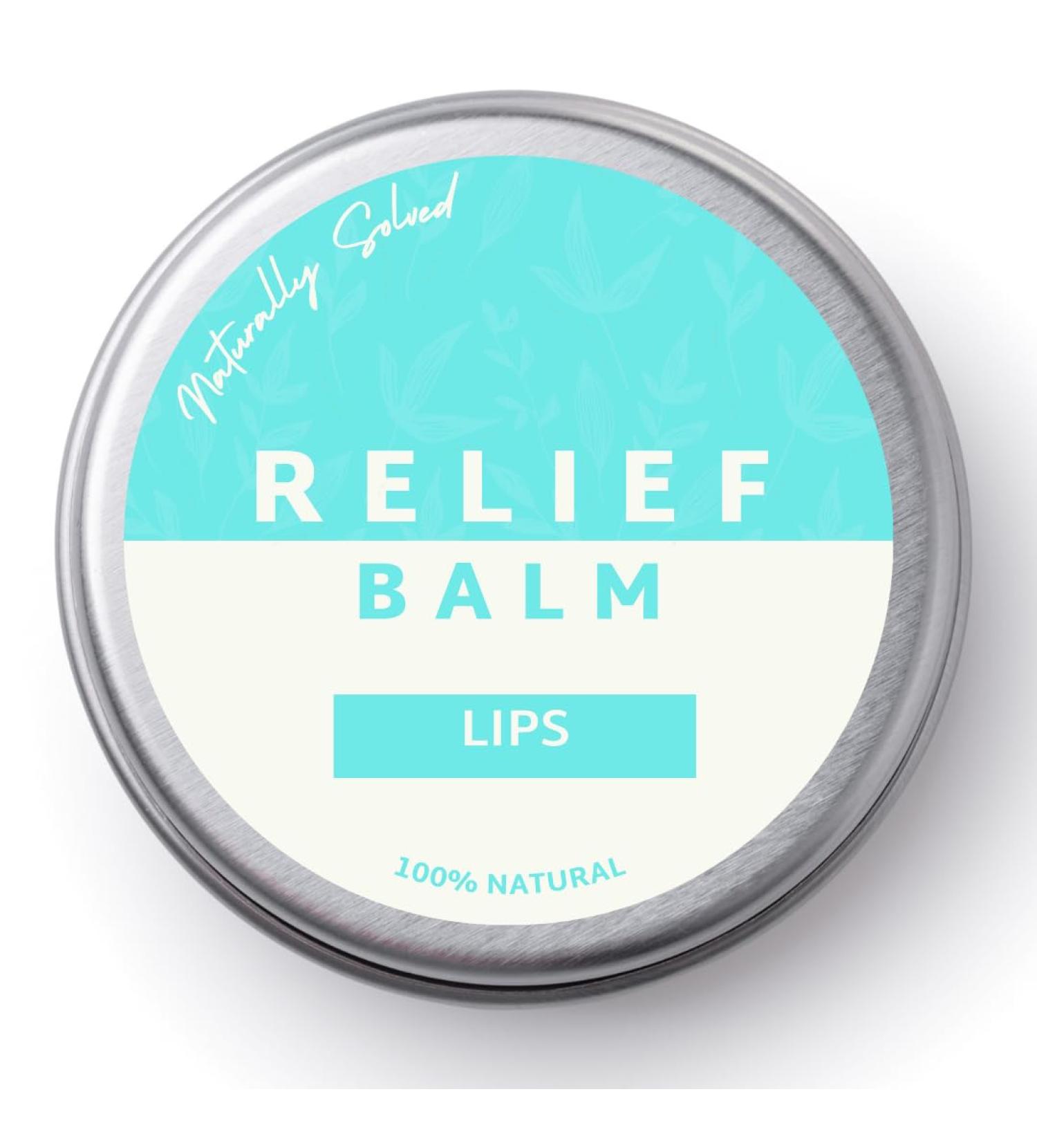 Naturally Solved Cold Sore Relief Balm - All Natural Lip Care Infused with Peppermint, Lemon, Tea Tree, and Lime Oils - Reduces Redness, Swelling, and Blisters - Buy Online on GoSupps.com