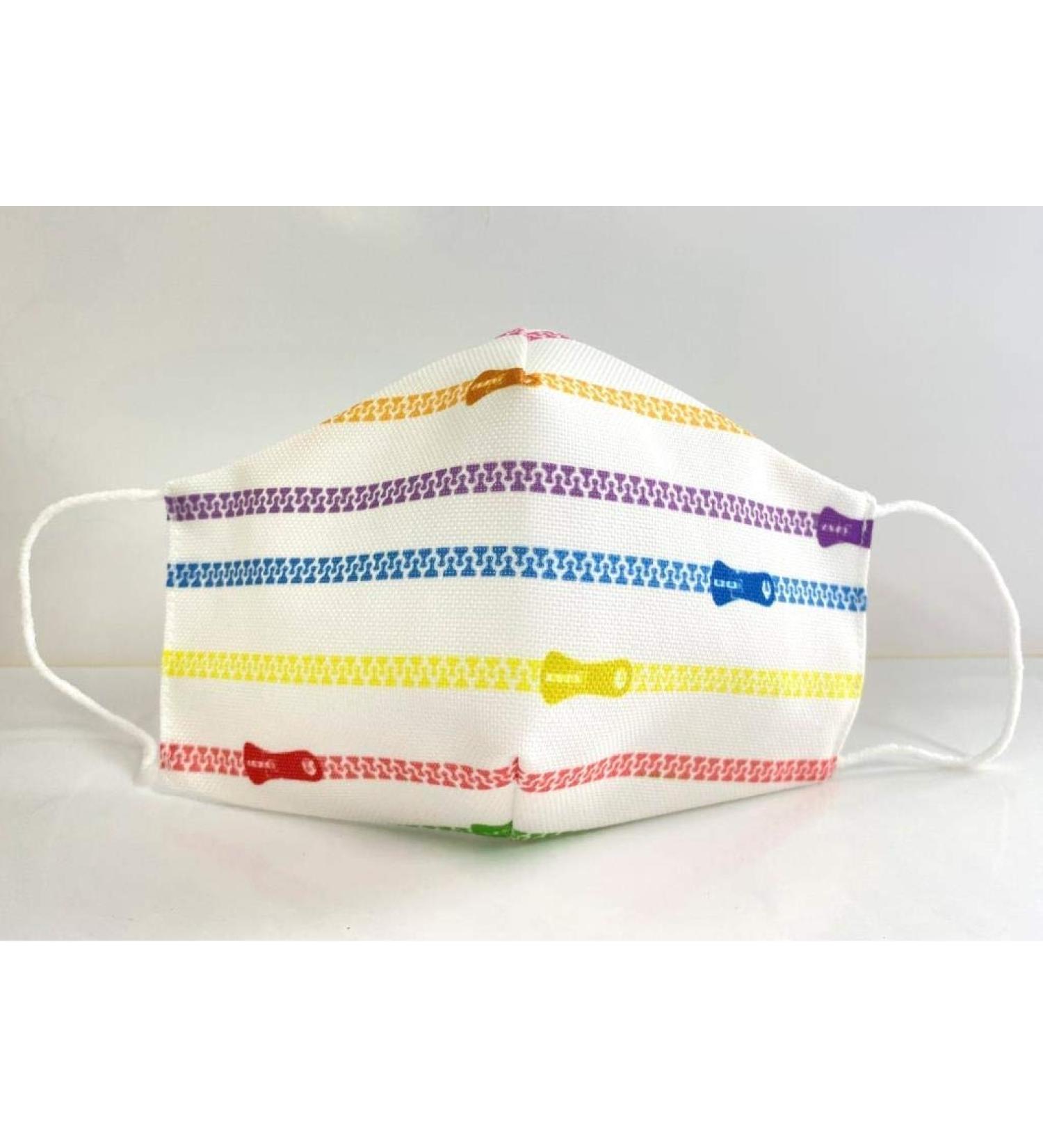 Reusable mask with zippers original colors elegant men