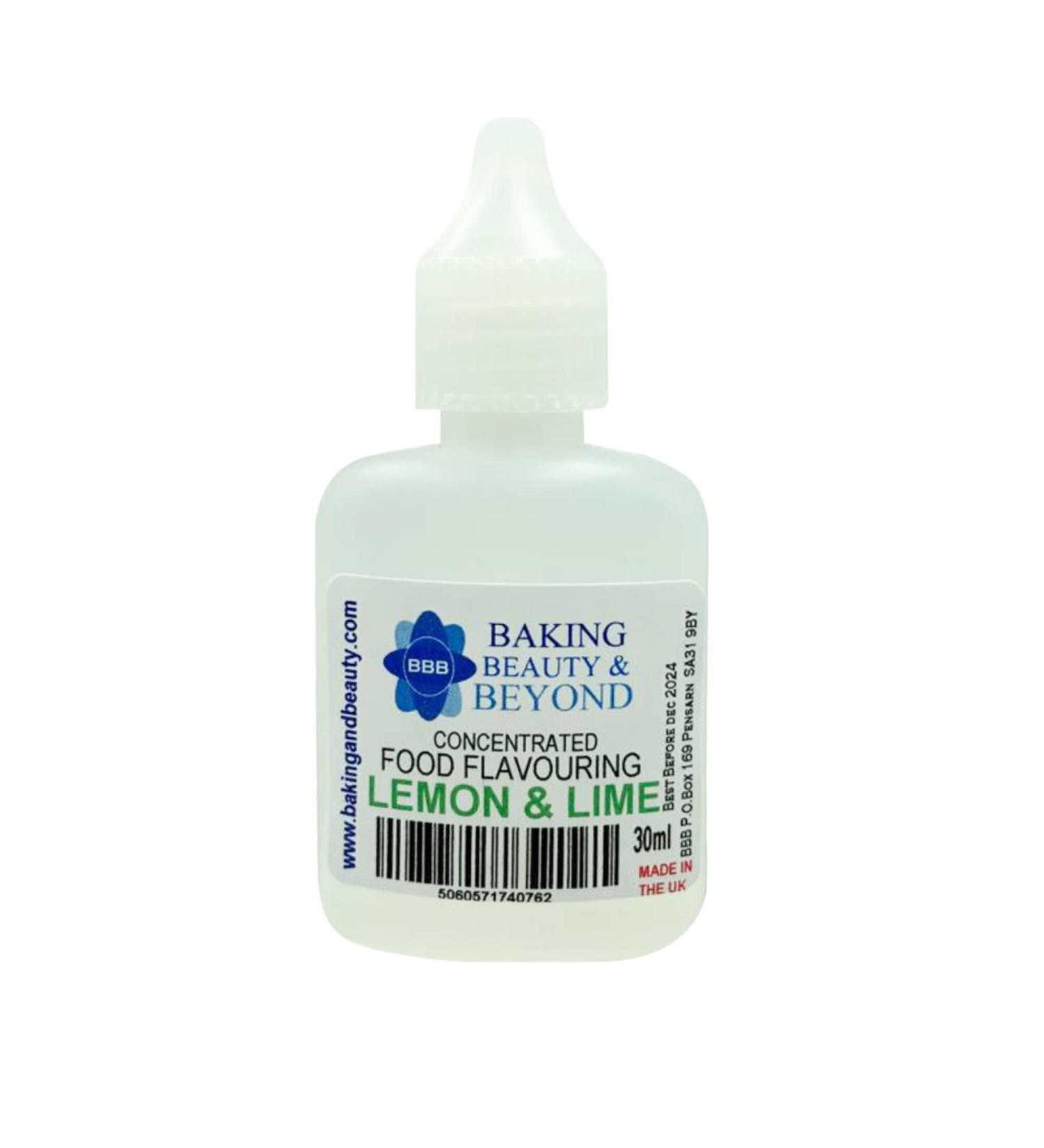 Baking Beauty and Beyond Concentrated Food Flavouring Oil - Dozen of Professional Quality Food Grade Flavouring Oil for Candy Making Baking Cooking Lip Balm and Lip Gloss - Lemon & Lime (30ml) - Buy Online on GoSupps.com