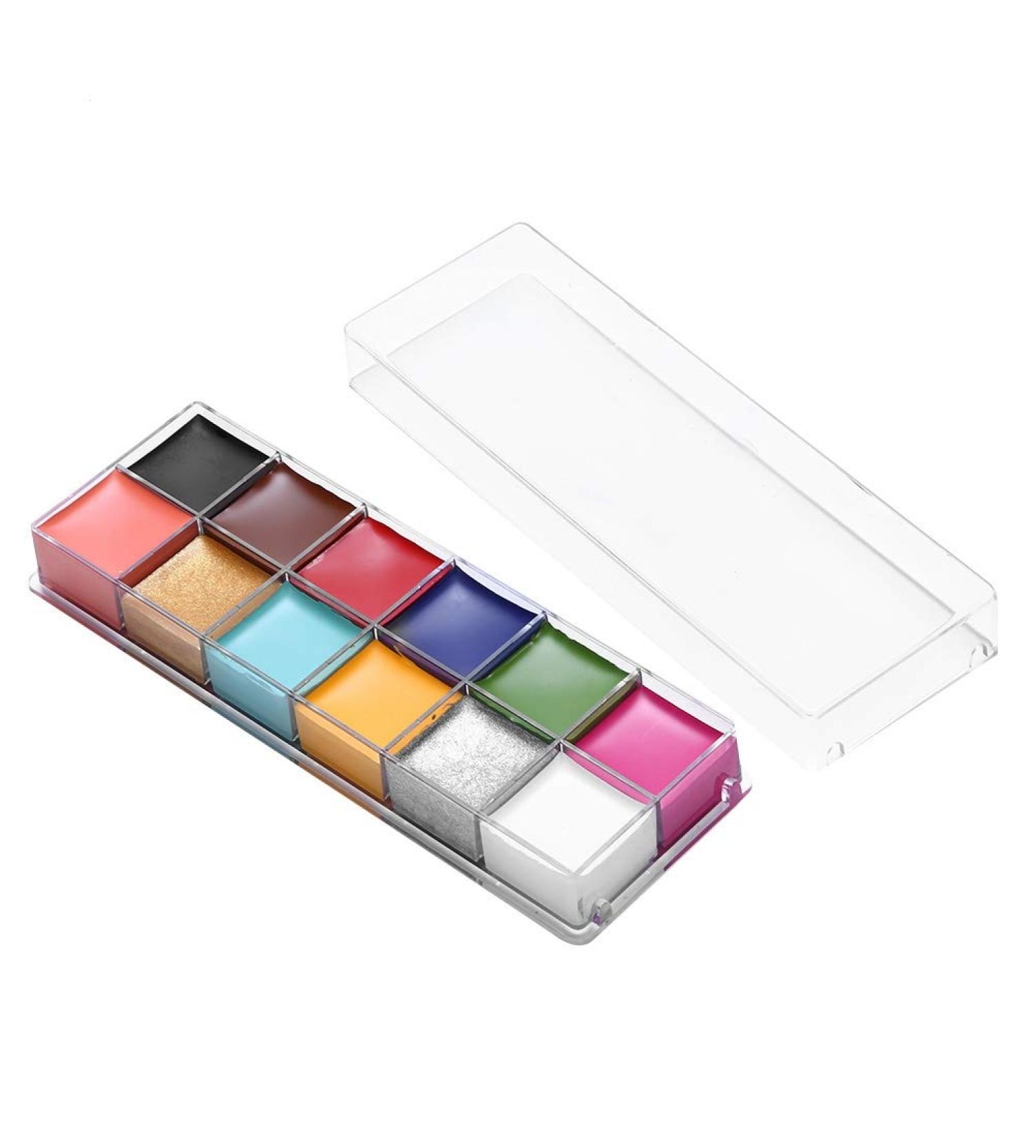 12 Colors Non-Toxic Face & Body Paint - Long-Lasting Makeup for All Skin Types | International Shipping - Buy Online on GoSupps.com