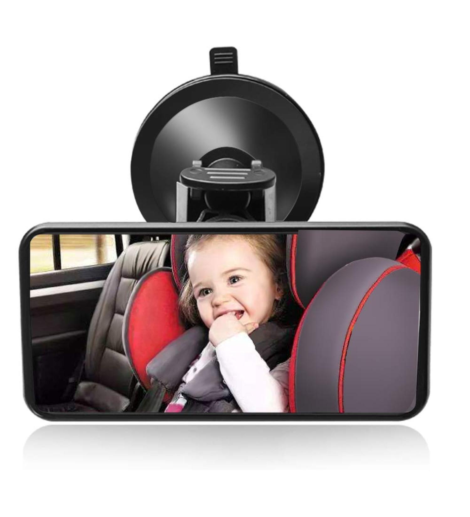 SunTop Adjustable Car Baby Mirror | Rear Seat Baby Mirror with Suction Cup | Safe Travel for Infants & Children - Buy Online on GoSupps.com