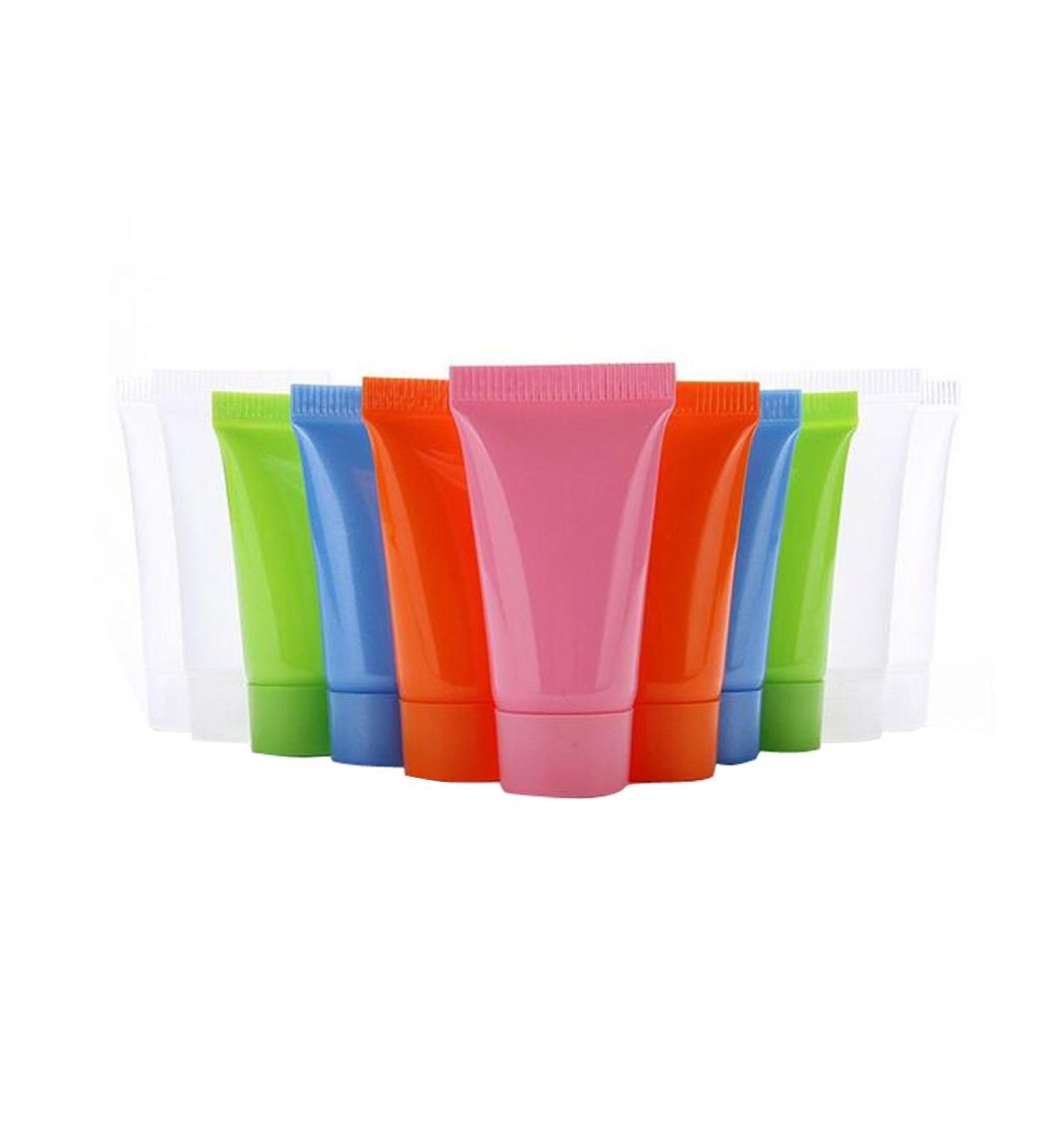 24 Pack 5ml Empty Refillable Plastic Tubes for Shampoo Shower Gel Body Lotion - Random Colors - Buy Online on GoSupps.com