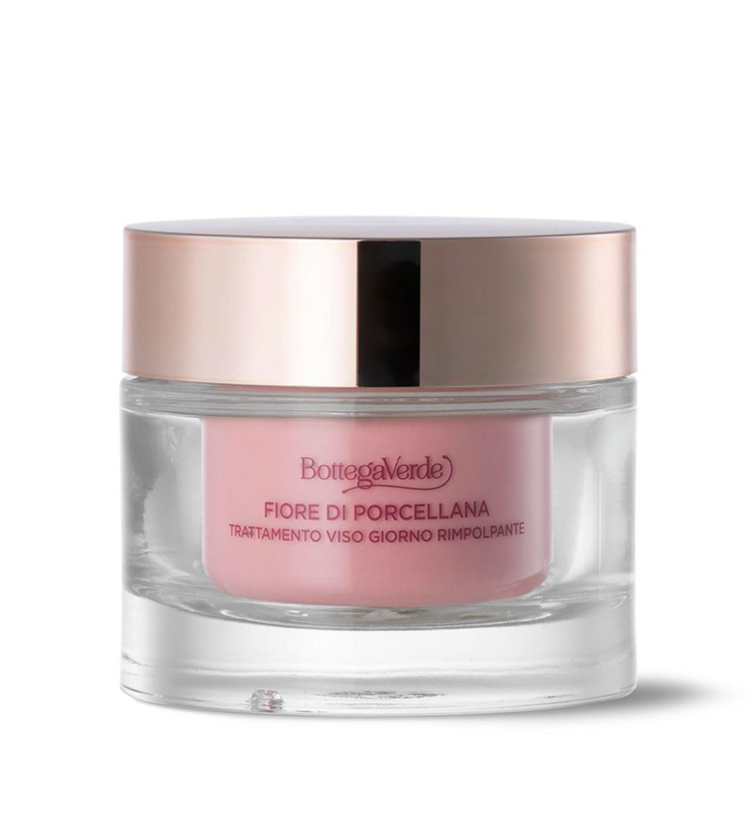  Bottega Verde Bottega Verde - Porcelain Flower - Perfecting System - Day Facial Care - Plumping anti-draining and anti-fragile - with pink pigments (50 ml) - normal or dry skin - Buy Online on GoSupps.com