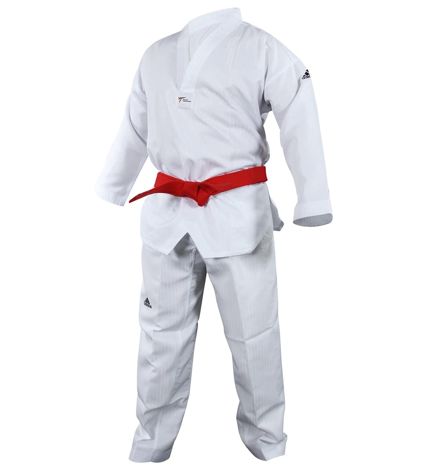 adidas Adi Start II White V-Neck Student Taekwondo Dobok Uniform 7 - Buy Online on GoSupps.com