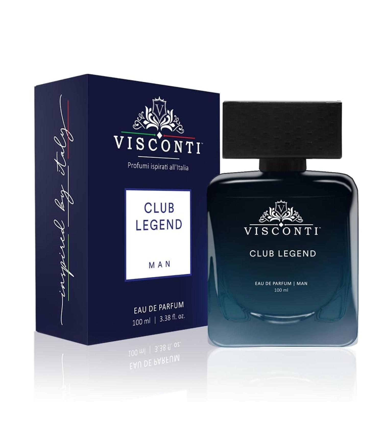 Visconties Club Legend Perfume For Men Eau De Parfum Woody & Spicy Fragrance With Floral Pepper Patchouli Mandarin & Musk with Long Lasting Luxury Perfumes For Party 3.38 fl Oz. - Buy Online on GoSupps.com