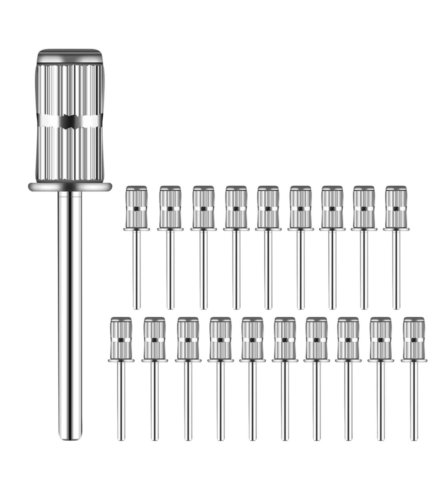 iFutniew Nail Drill Bit with Mandrel 20 Pieces Sanding Bits for Nail Drill Replacement Nail Drill Bit with 3/32 Inch Sanding Belt Shaft - Buy Online on GoSupps.com