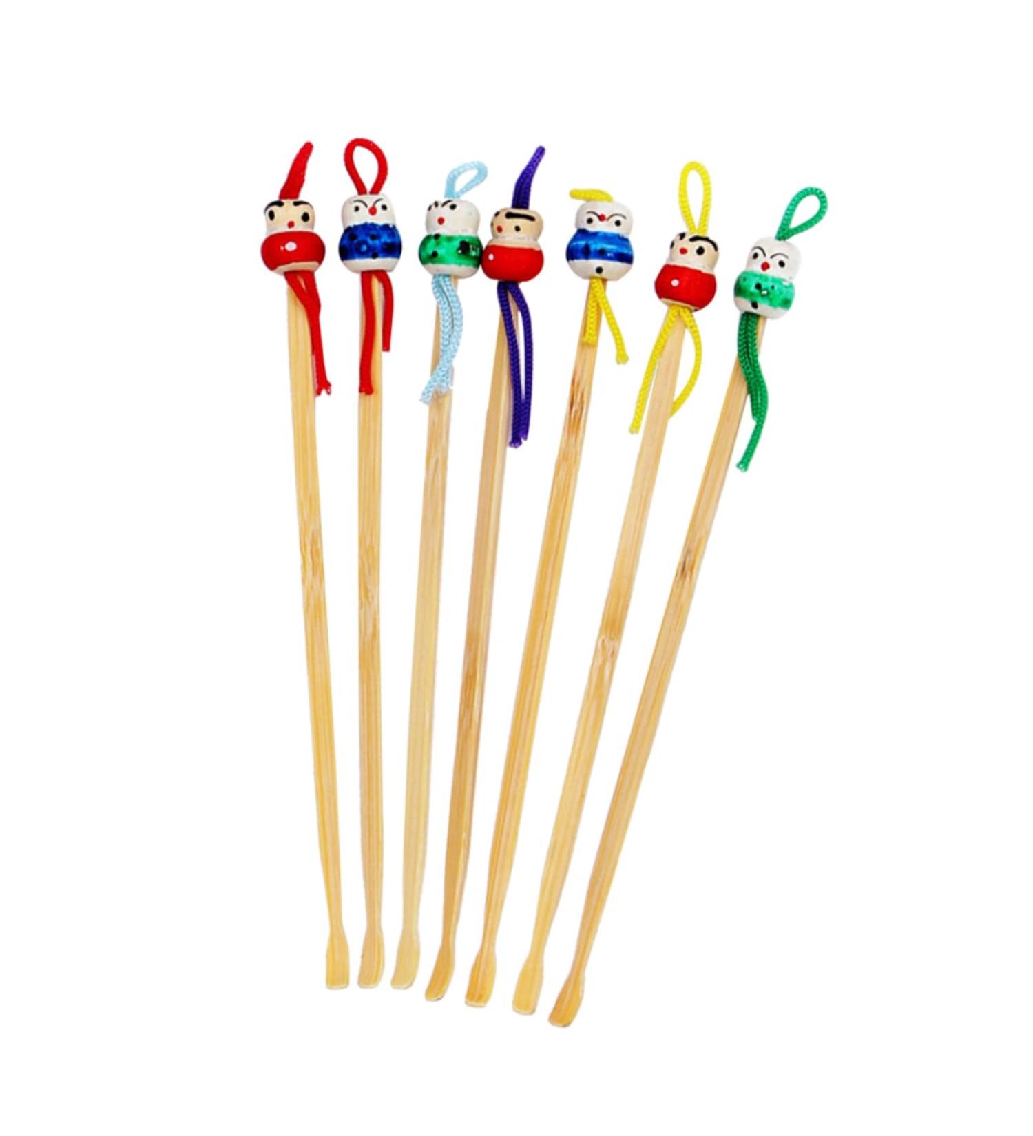 MOLUCKFU 12-Piece Adorable Ear Wax Remover Set Random Color Wood Ear Cleaners for Gentle Wax Removal for Boys and Girls and Adults - Buy Online on GoSupps.com