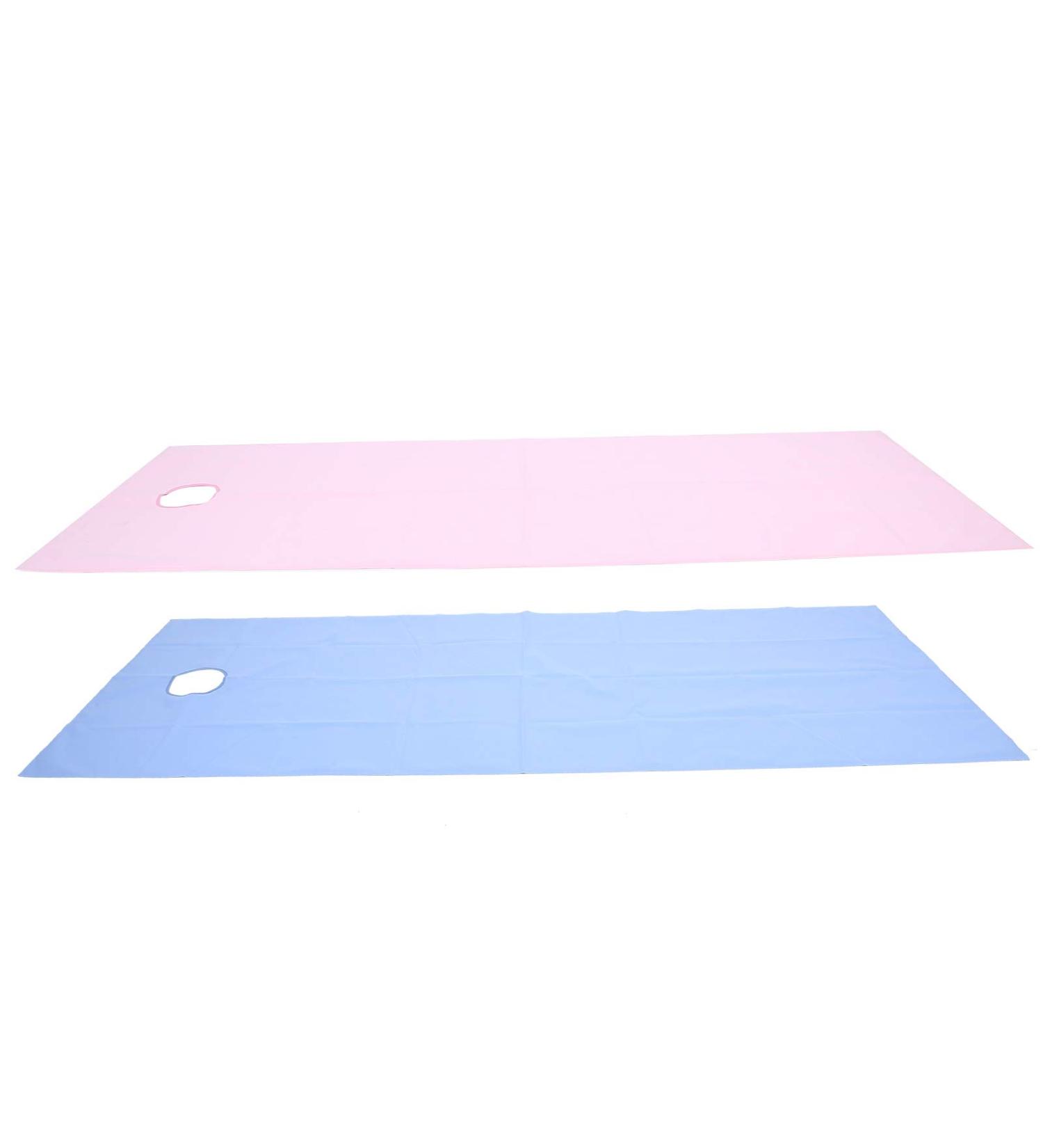 Verdant Touch Spa Couch Sheet - Waterproof & Oil Proof Beauty Salon Bed Cover with Face Hole in Pink & Blue for Massage Beds - Buy Online on GoSupps.com