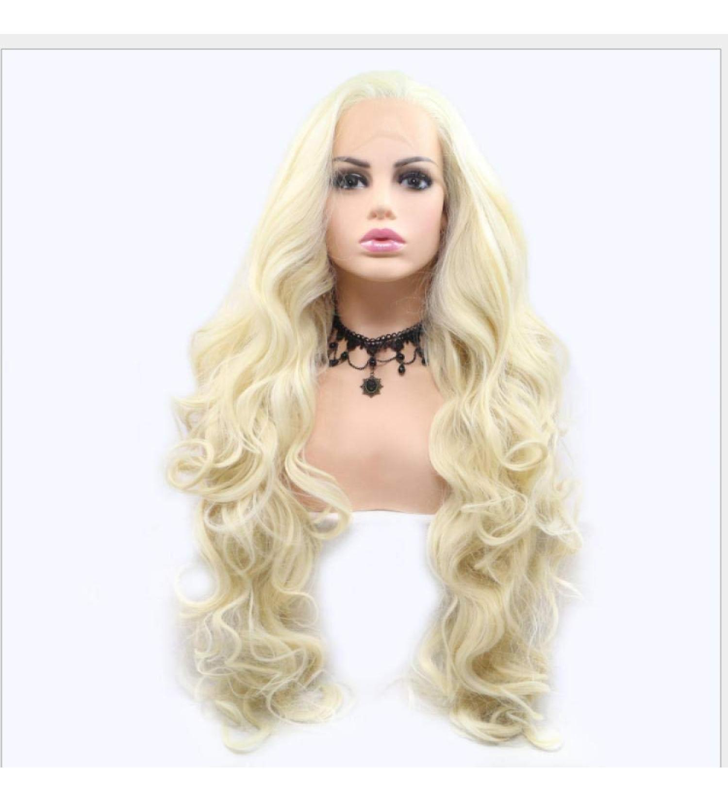 Shop BGHJUE Synthetic Wigs for Women - Realistic Bangs & Yellow Long Roll Hair Accessories | International Shipping Available - Buy Online on GoSupps.com