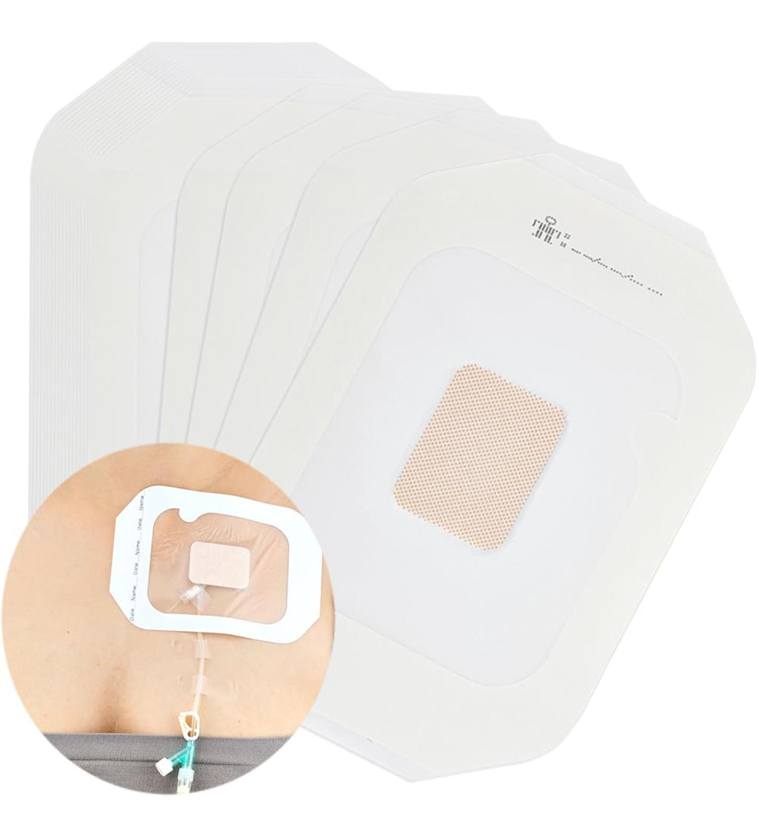 20 Pcs Chemo Port Shower Covers | Waterproof Dialysis Catheter & Picc Line Dressings | 4x4.75 Inch Transparent Wound Protection - Buy Online on GoSupps.com