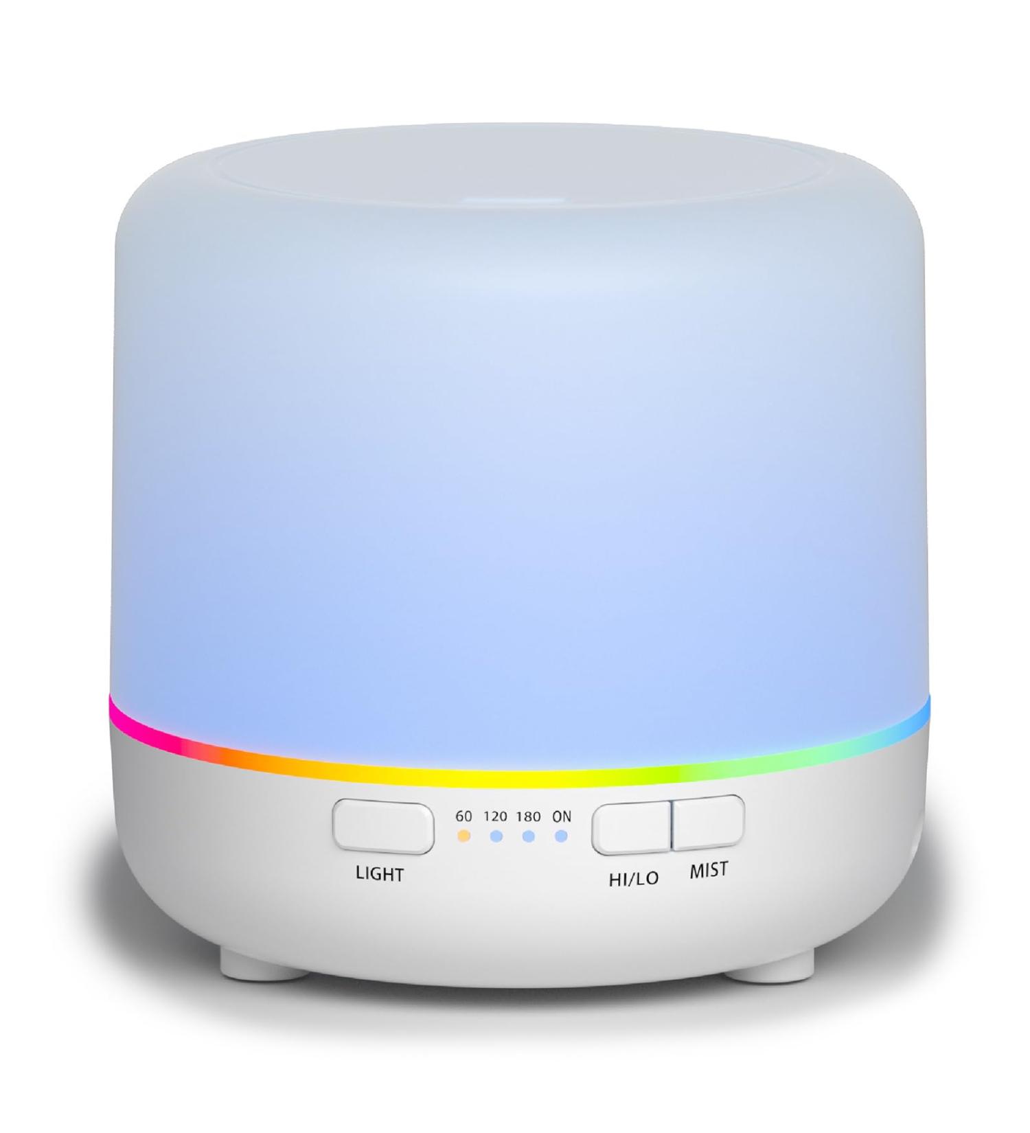 Aromatherapy Oil Diffuser 200ml - Colorful Essential Oil Diffuser with Adjustable Fog Mode & Auto Off for Bedroom Office & Travel (White-WYK) - Buy Online on GoSupps.com