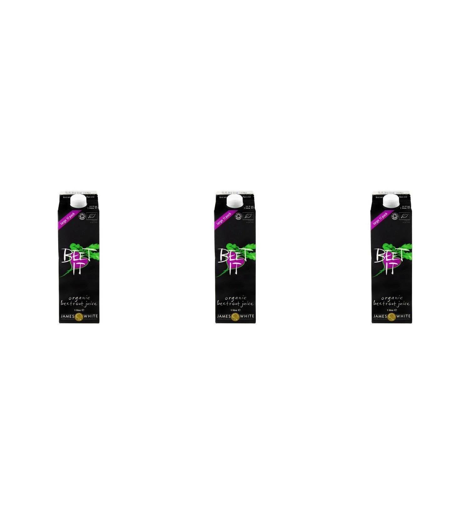 James White Beet-It Lot de 3 jus de betterave 1 l