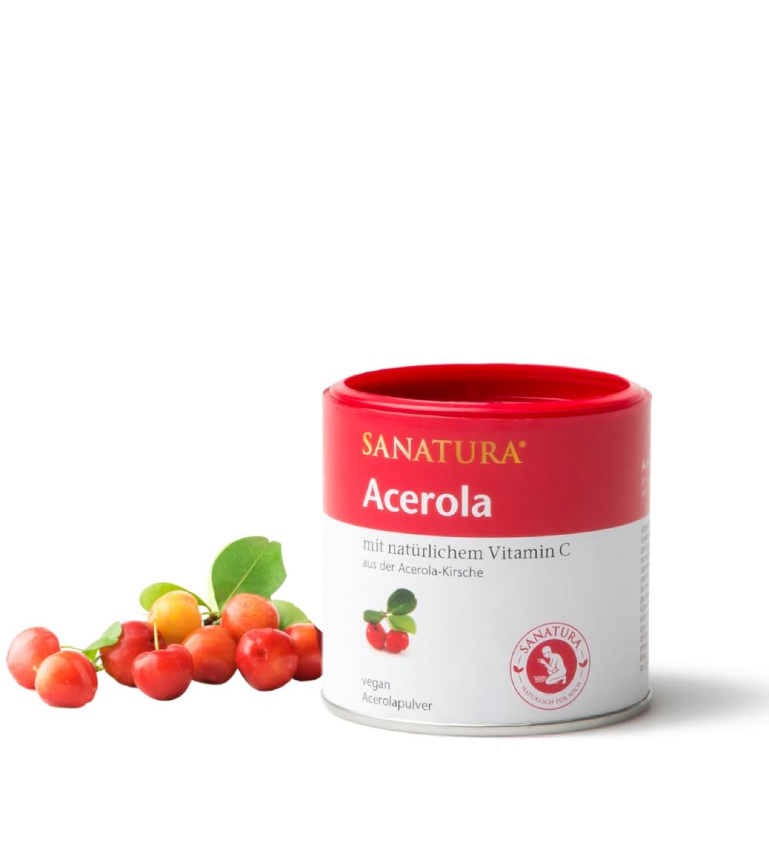  Sanatura Sanatura Acerola 100 g Acerola Powder Natural Vitamin C Highly Dosed Cherry Acerola Easy to Use Very Economical V - Buy Online on GoSupps.com