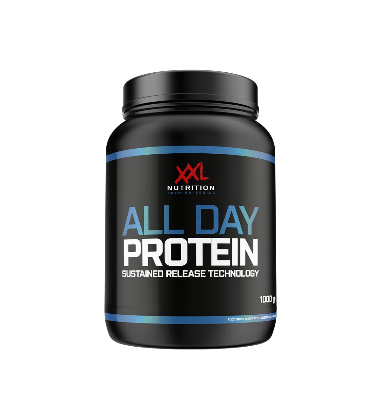 XXL Nutrition All Day Protein 80 Protein Protein powder Protein powder Protein shake Protein Shake Whey Protein Various Flavors Chocolate 1000 Grams 25 shakes - Buy Online on GoSupps.com