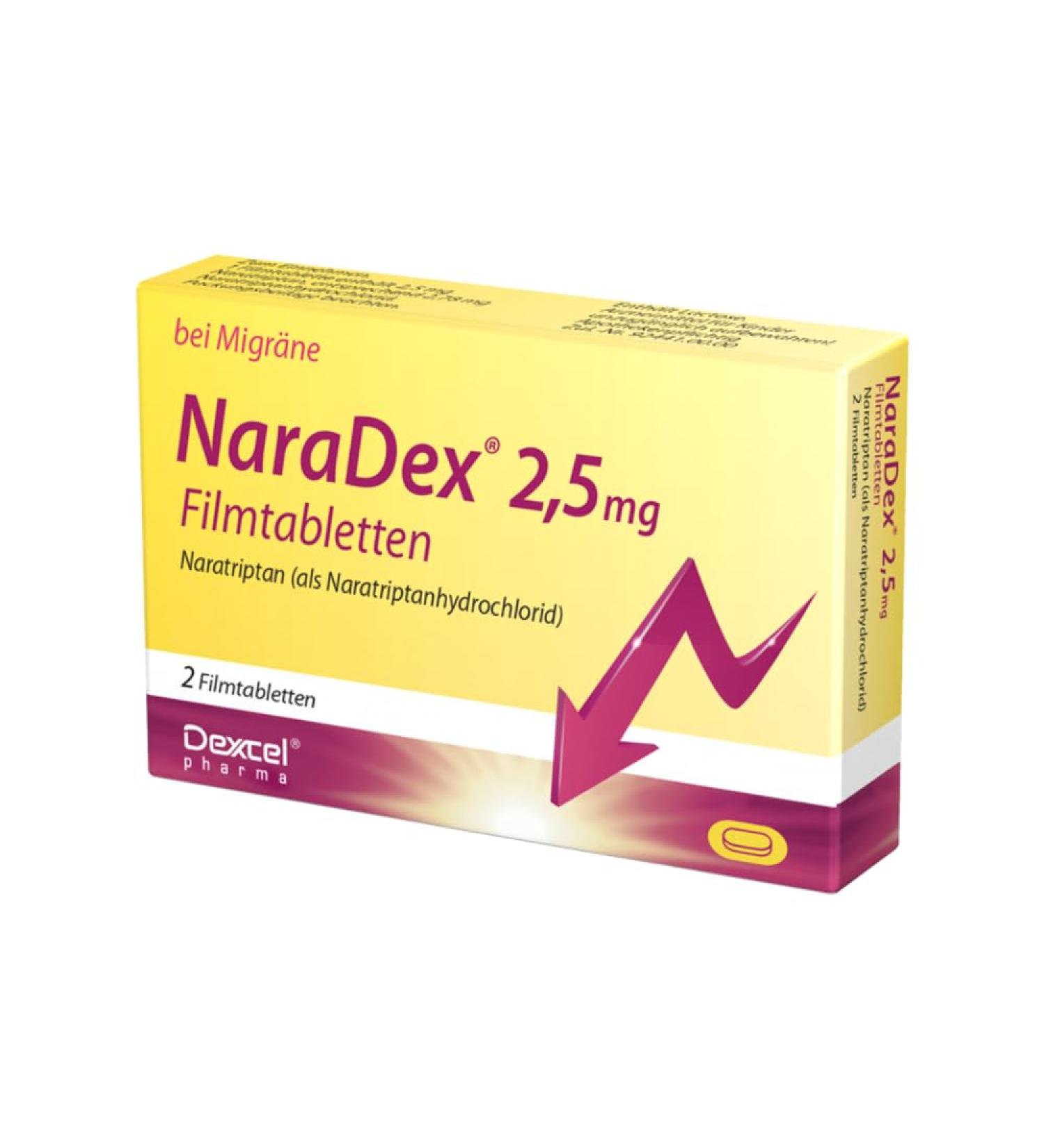NaraDex 2.5 mg Film-Coated Tablets - Buy Internationally | Fast Shipping - 2 Tablets - Buy Online on GoSupps.com