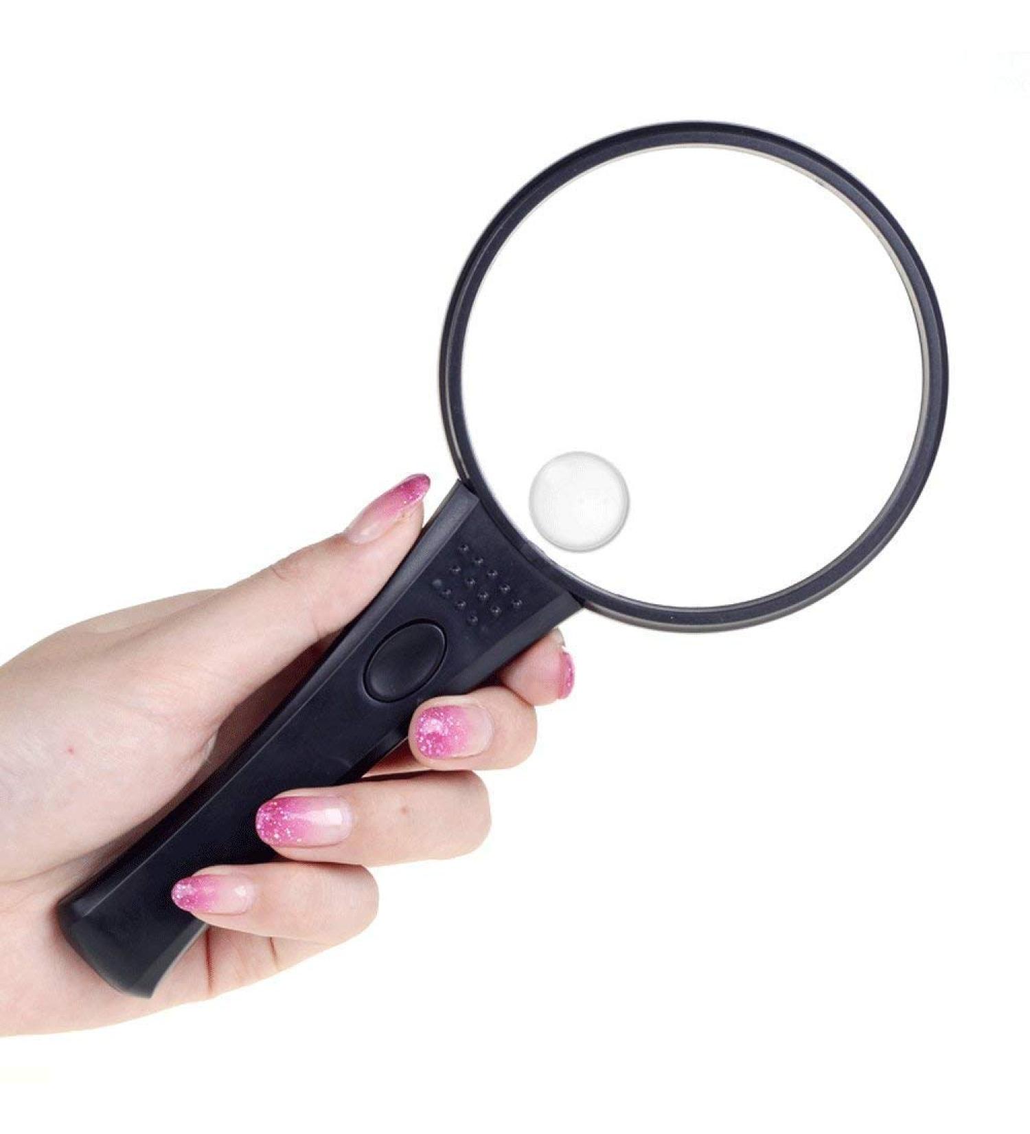 Handheld Led Magnifier Elderly Children Reading Hd Light 10x 20x Portable Illuminated Magnifier Made in China - Buy Online on GoSupps.com