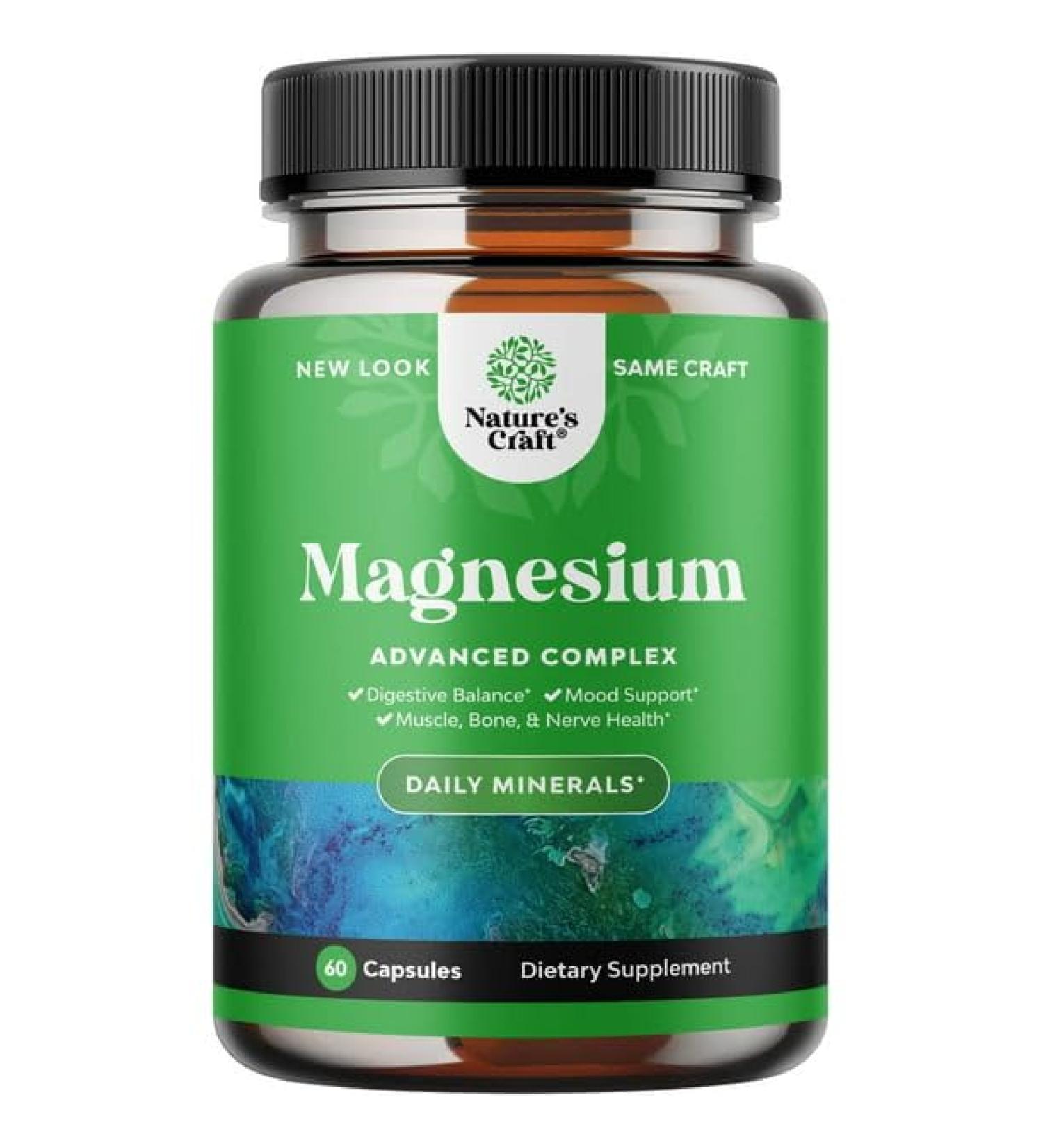 IKJ Pure Magnesium Oxide/Magnesium Citrate Capsules 60ct - Natural Mineral Supplement - Buy Online on GoSupps.com