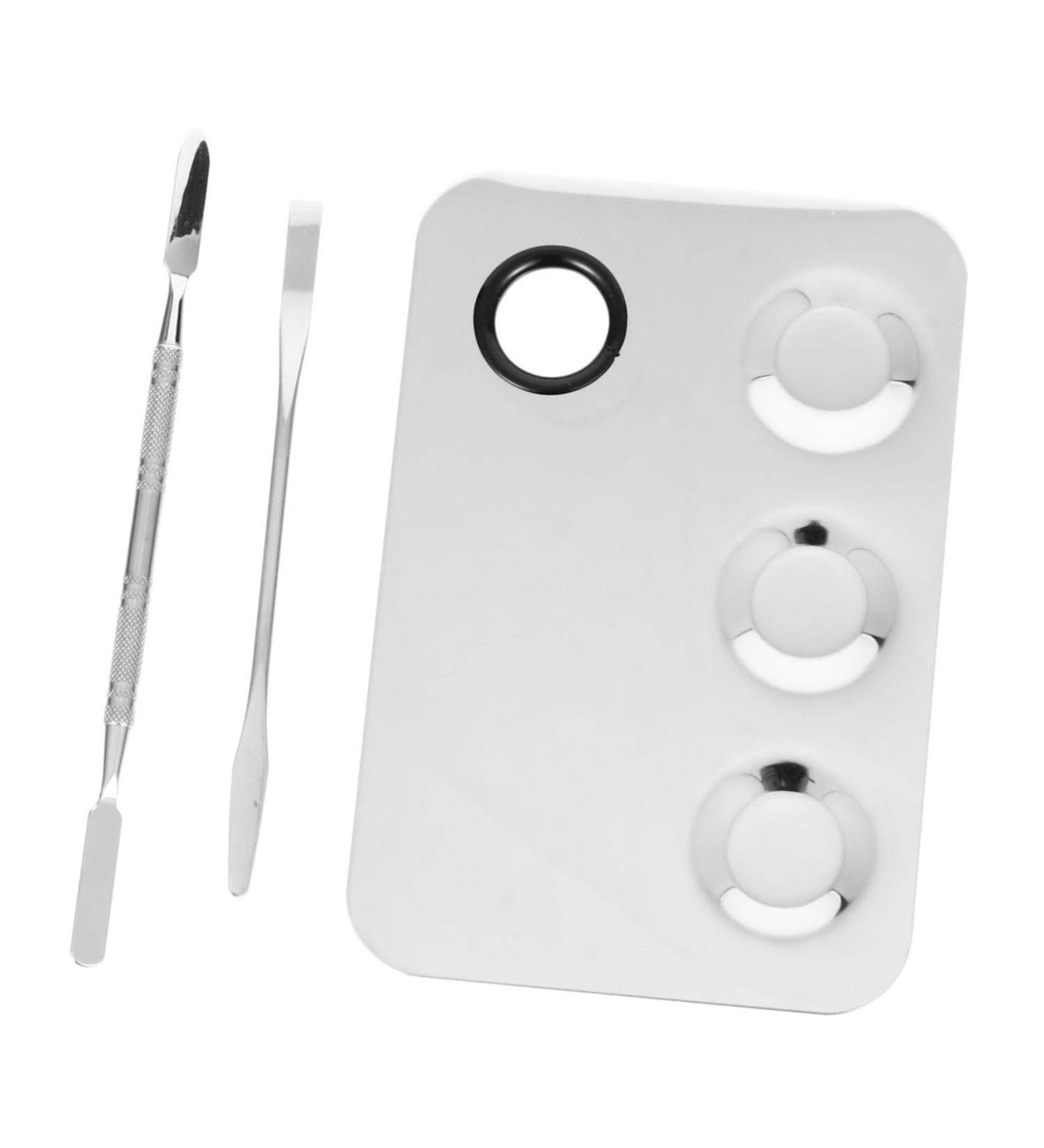 Healeved Makeup Foundation Nail Palette | Cosmetic Manicure Tools & Stainless Steel Spatula | Nail Art Essentials 14.8x10 CM - Buy Online on GoSupps.com