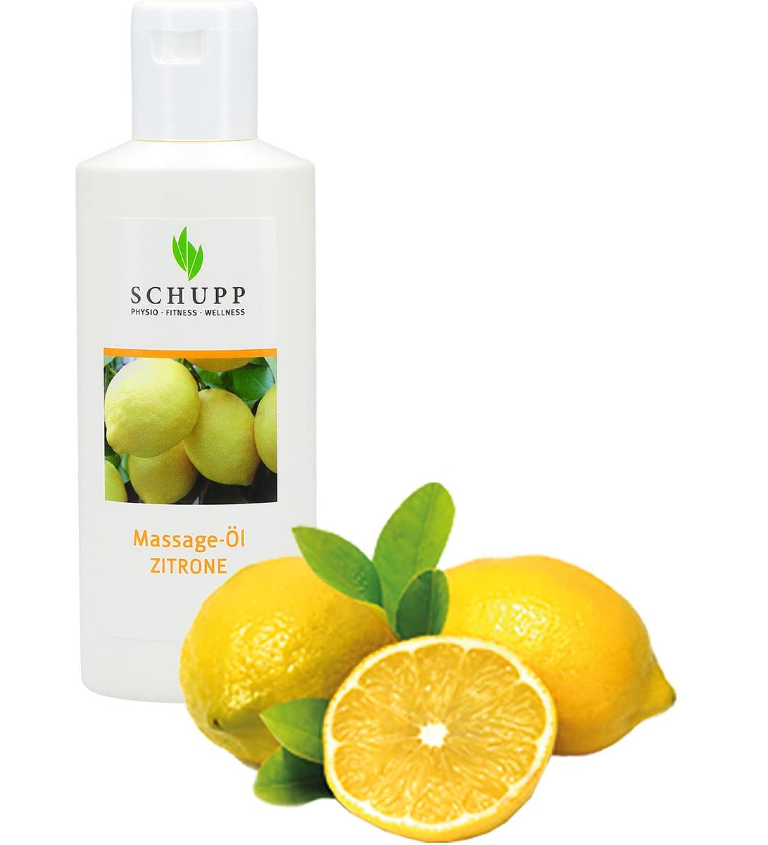 Schupp Massage Oil Lemon 200ml - Relaxing Aromatherapy & Premium Quality | Buy Internationally - Buy Online on GoSupps.com
