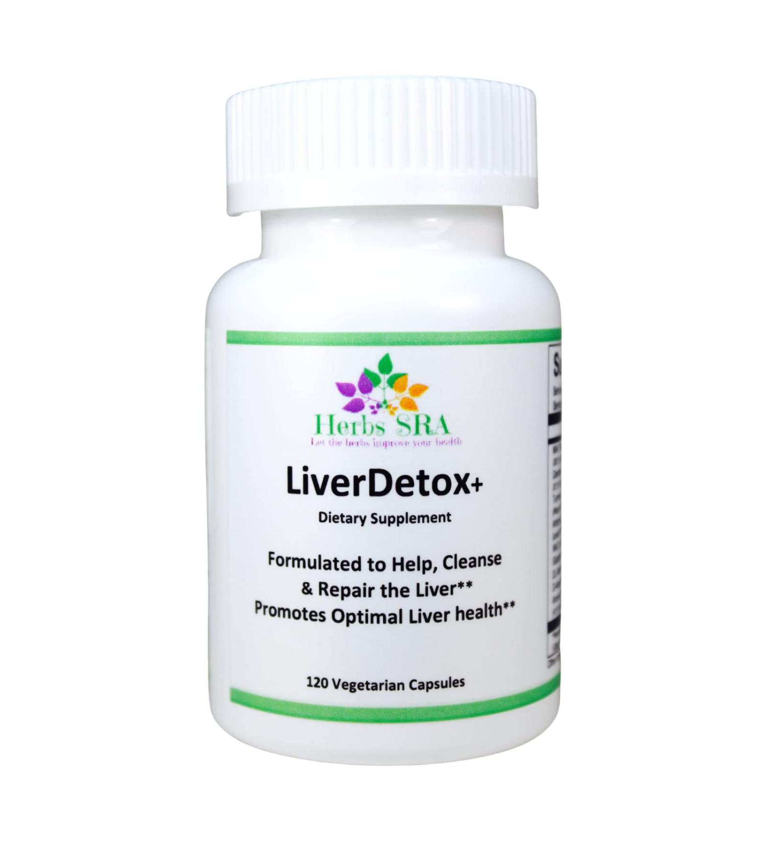 Herbs SRA Liver Detox - Potent Cleanse & Support with Milk Thistle, Dandelion & Turmeric - 120 Capsules - Buy Online on GoSupps.com
