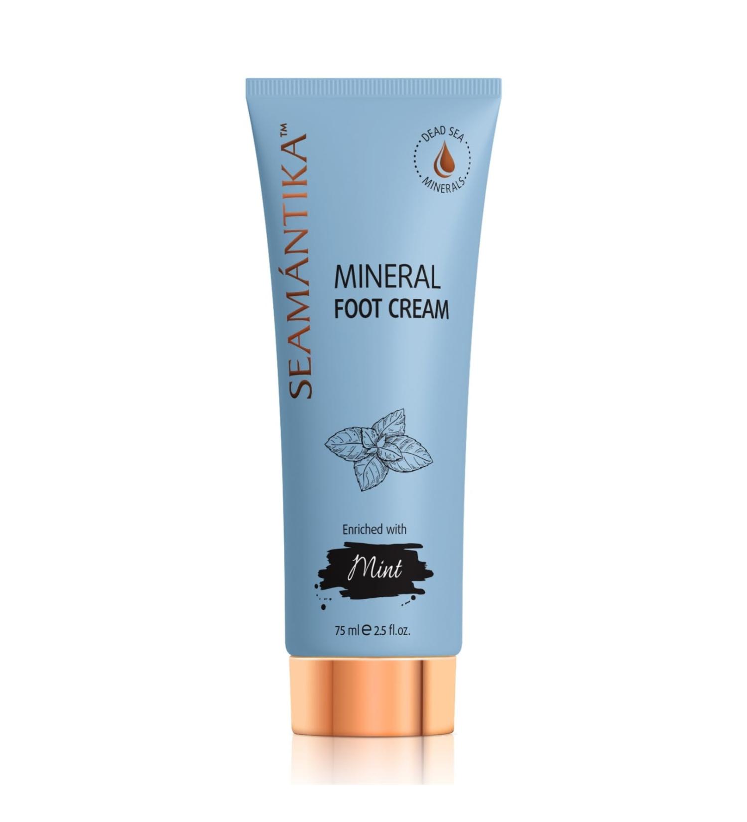 SEAMANTIKA - Cr me Pieds Min rale l Huile de Menthe - Hydratante et Rafra chissante - Convient tous les Types de Peau - R pare Talons Fendill s - Sans Parab nes Sulfates Huiles min rales - 75 ml - Buy Online on GoSupps.com