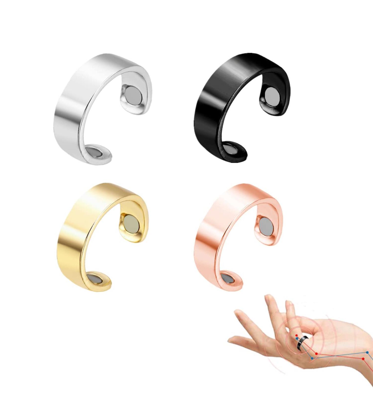 EWTDHGB 4PCS Blood Sugar Control Ring Adjustable Blood Glucose Control Ring Therapeutic Magnetic Therapy Ring Pain Relief for Arthritis Blood Flow and Carpal Tunnel - Buy Online on GoSupps.com