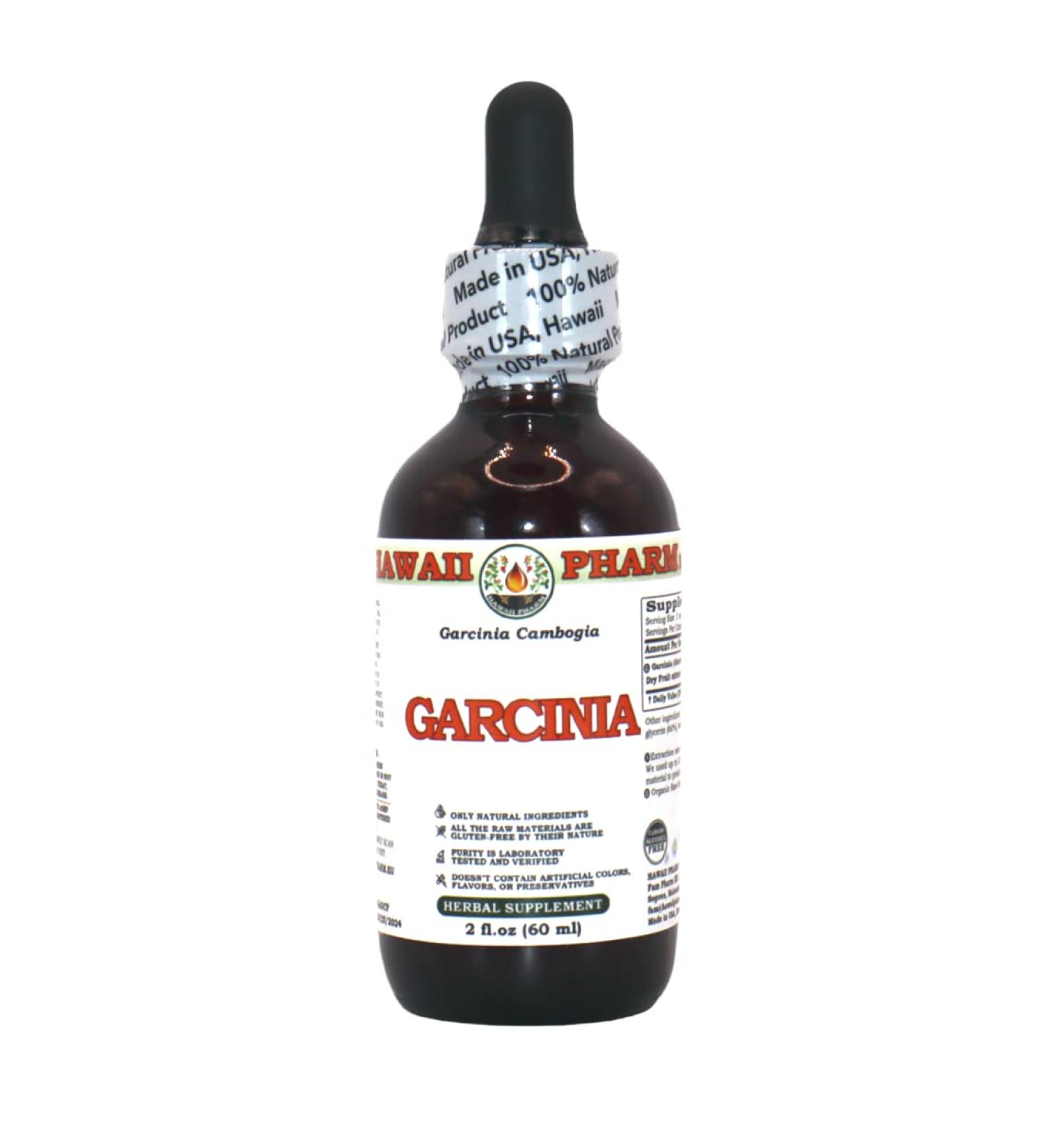 Hawaii Pharm Europe Garcinia Cambogia Alcohol-Free Liquid Extract 60ml - Dried Fruits Glycerite for Weight Loss - Buy Online on GoSupps.com