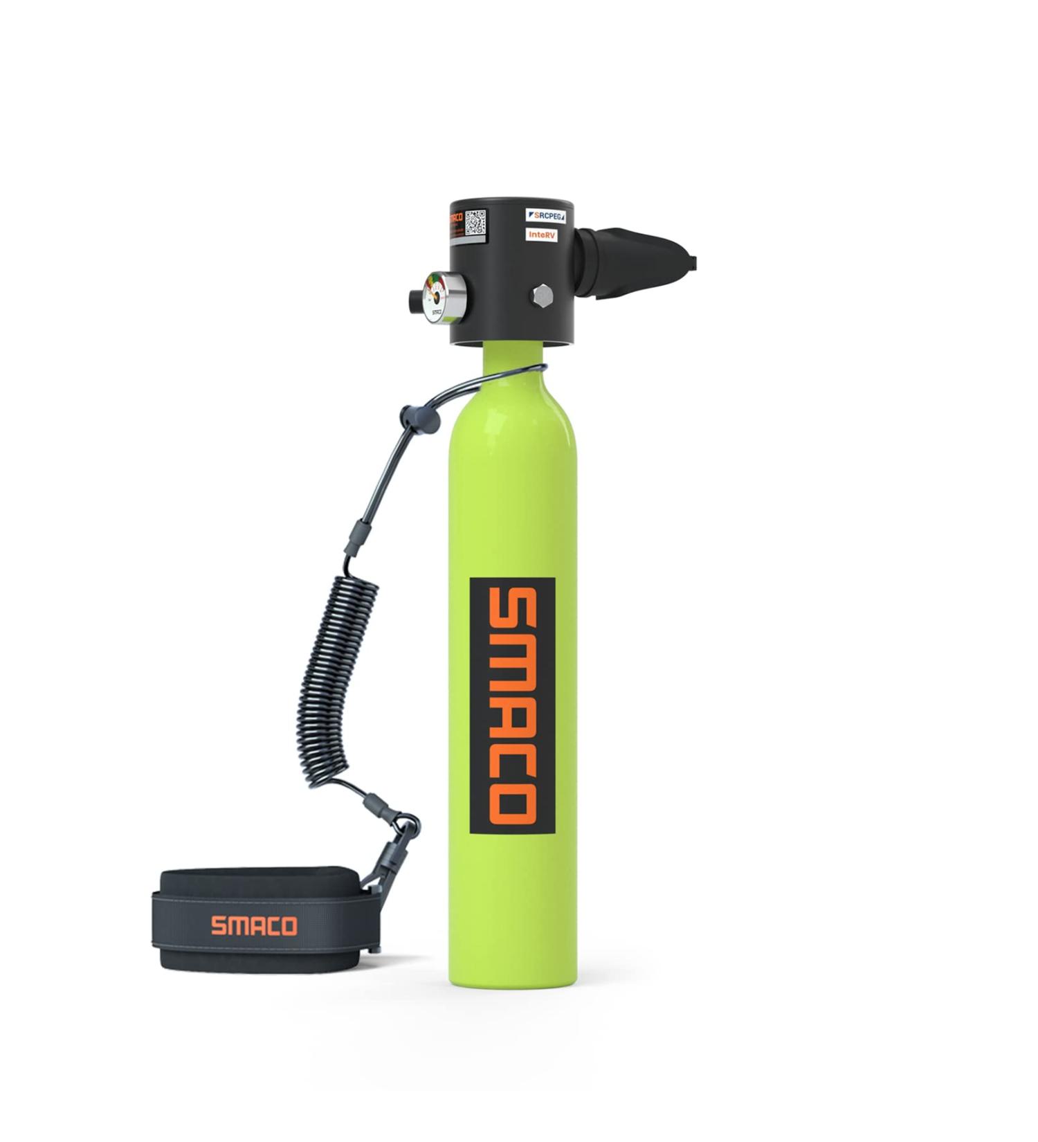 Mini Scuba Tank: 6-12 Minutes of Diving Oxygen | Inflatable Diving Equipment for Underwater Exploration | Green - Buy Online on GoSupps.com