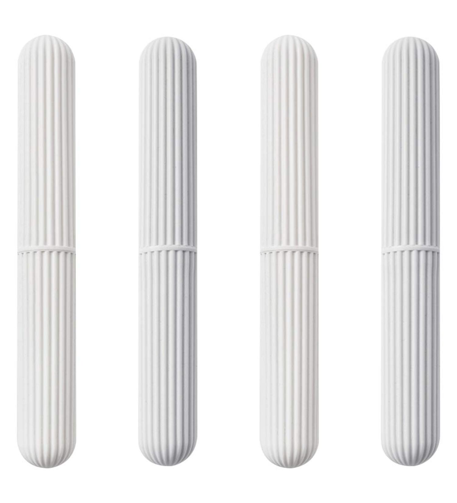 Artibetter 4pcs Travel Toothbrush Holder Cases - Portable Storage Boxes for Business, Camping - White Grey - Toothbrush Travel Case - Buy Online on GoSupps.com