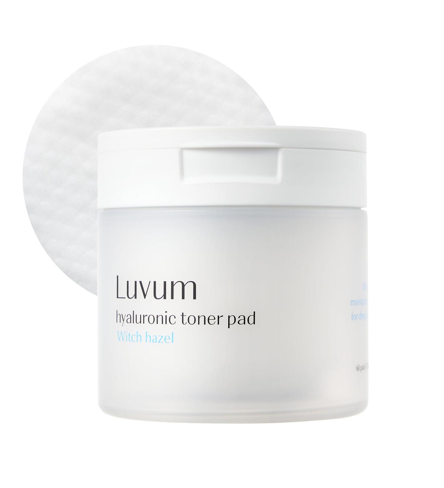 Hyaluronic Acid Toner Pads with Witch Hazel - Soothing & Hydrating for Sensitive Skin - pH 5.5 - Korean Skincare - 60 Pads - Buy Online on GoSupps.com