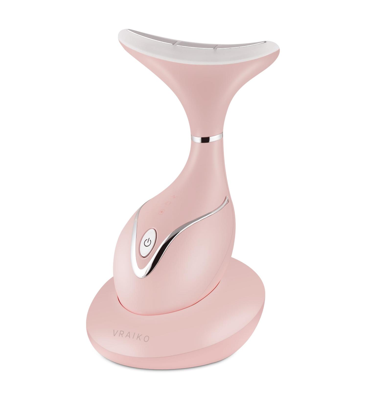 Iris Neck Face Massager - Pro Sculpting Tool for Radiance Contouring & Elasticity | All-in-1 Home Facial Spa Device (Pink - Buy Online on GoSupps.com