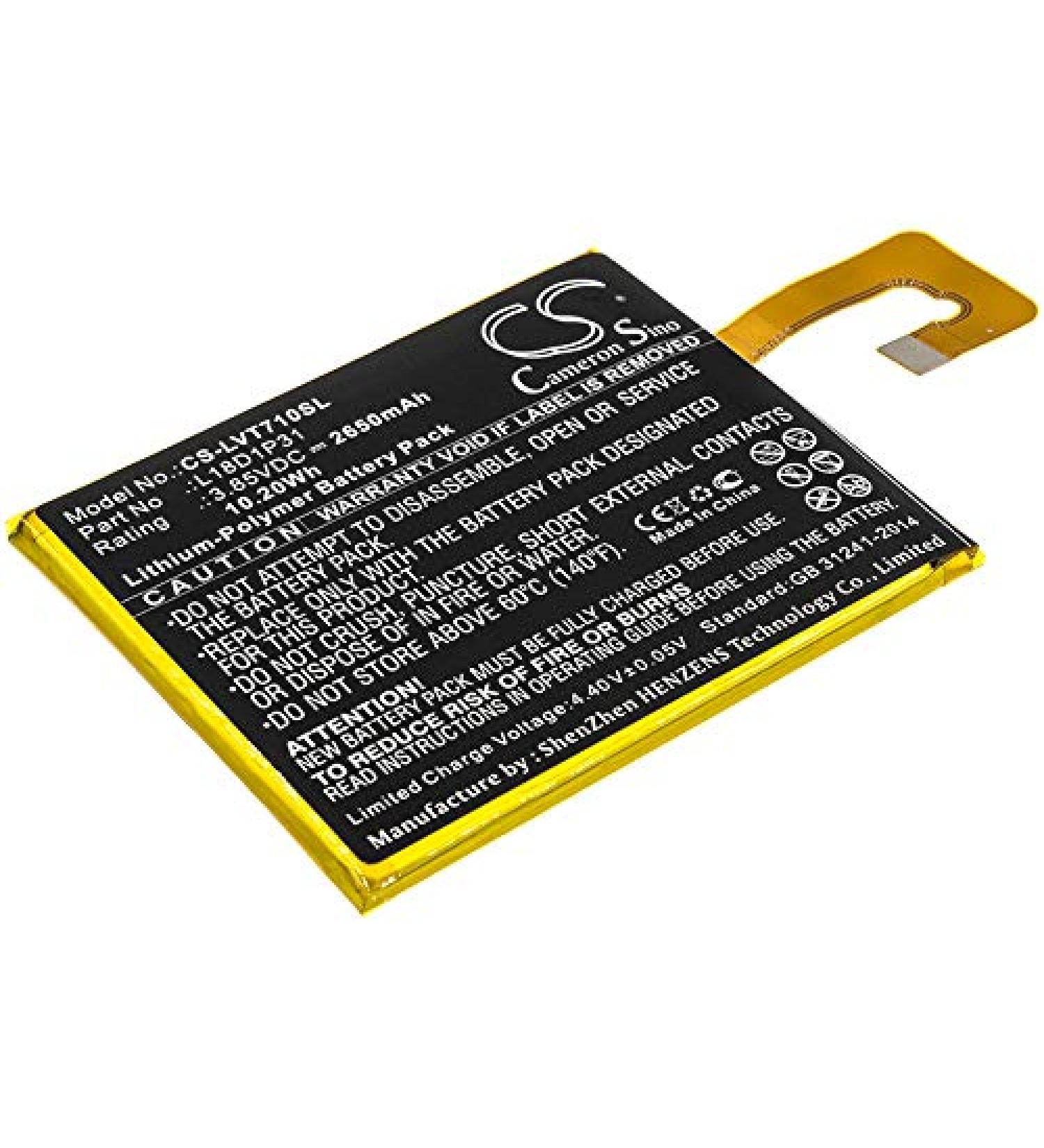 Replacement Battery for LE TAB E7 TB-7104F L18D1P31 | 2650mAh Li-Polymer | International Shipping Available - Buy Online on GoSupps.com