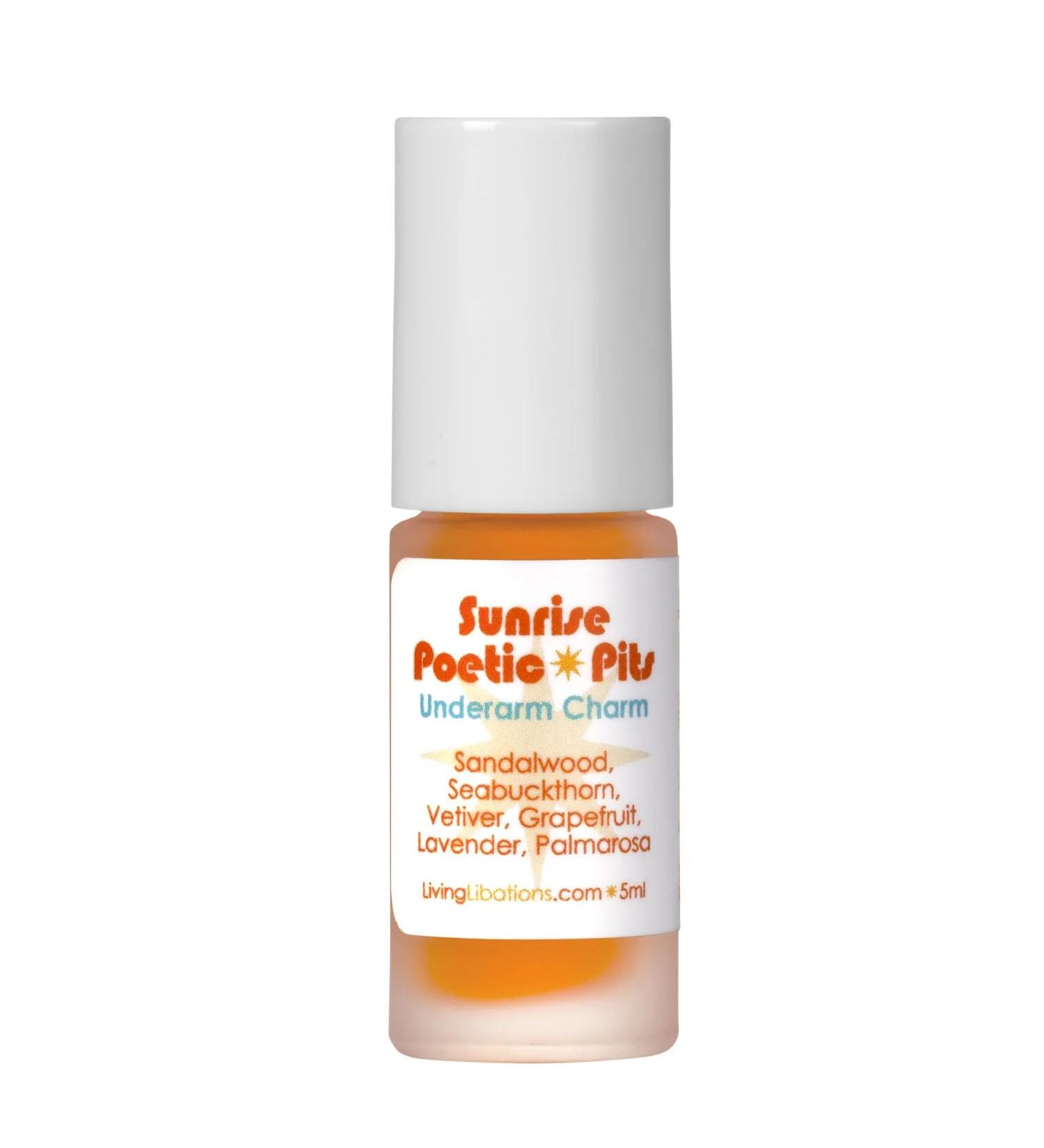 Living Libations - Organic Poetic Pits Roll-On Deodorant | Natural Wildcrafted Vegan Clean Beauty (Sunrise)