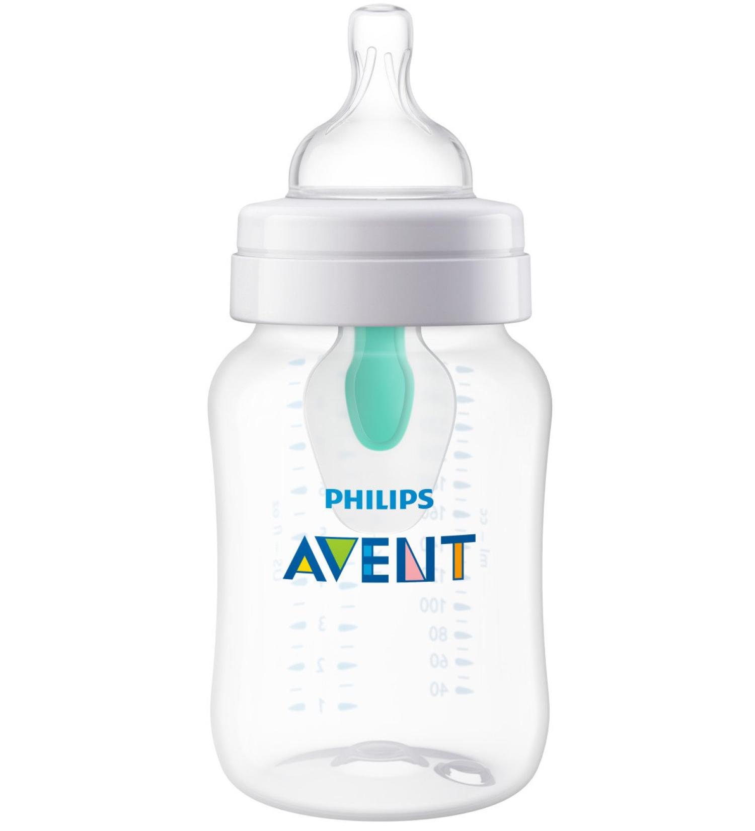 Philips AVENT Anti-Colic Baby Bottle 9oz with AirFree Vent - Clear | Buy Now - Buy Online on GoSupps.com