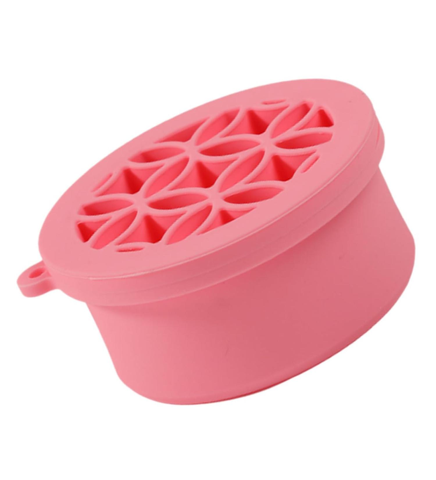 Ipetboom Powder Puff Cleaning Bowl Makeup Brush Scrubber Silicone Makeup Brush Makeup Brush Cleaning Pad Brush Cleaning Bowl Makeup Brush Cleaning Mat Sponge Silica Gel Tool Pink 10x8.5cm Pink - Buy Online on GoSupps.com