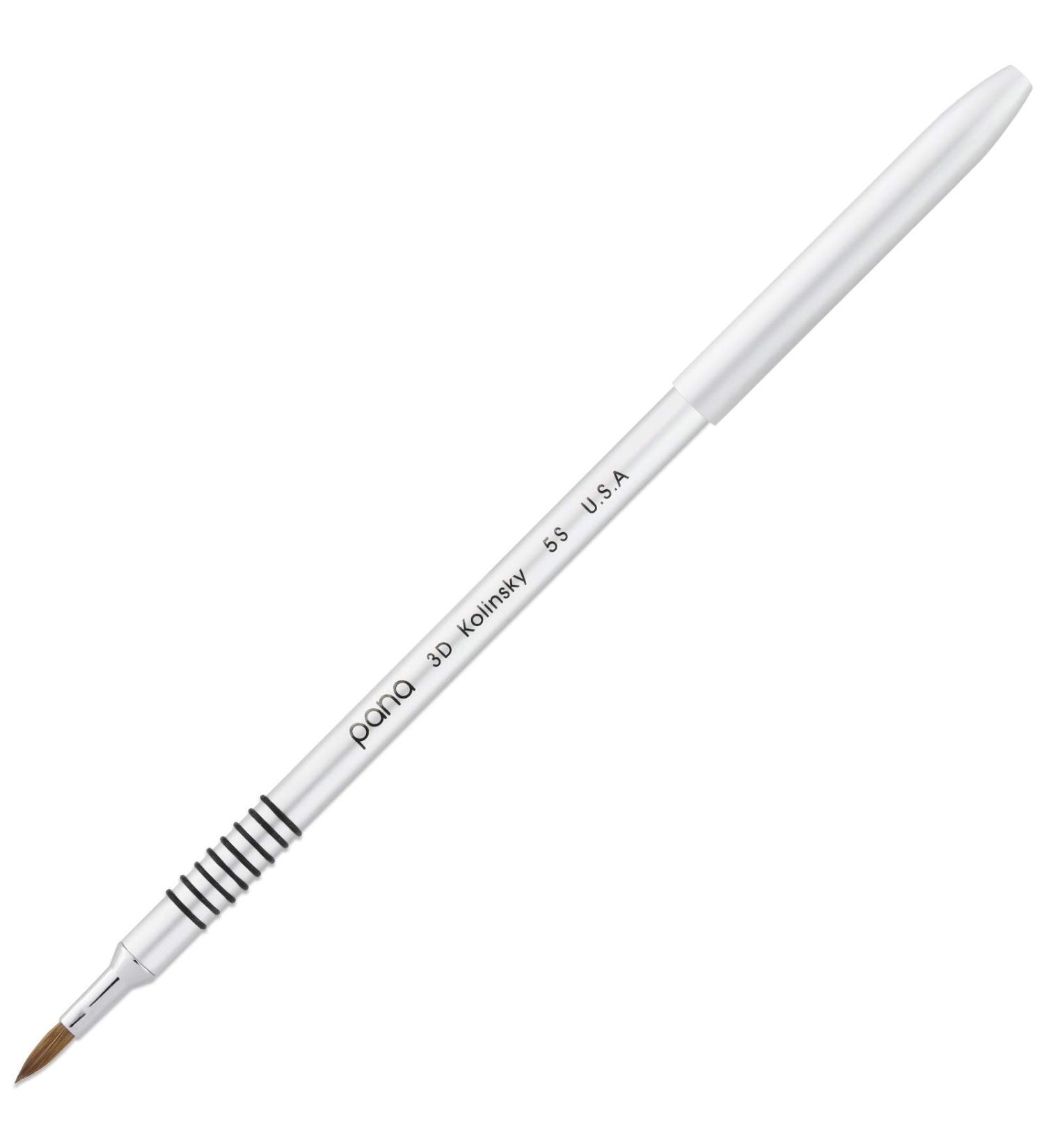 PANA 3D Kolinsky Acrylic Nail Art Brush Size #5 - Silver Non-Slip Grip for Stunning 3D Flower Designs - International Shipping Available - Buy Online on GoSupps.com